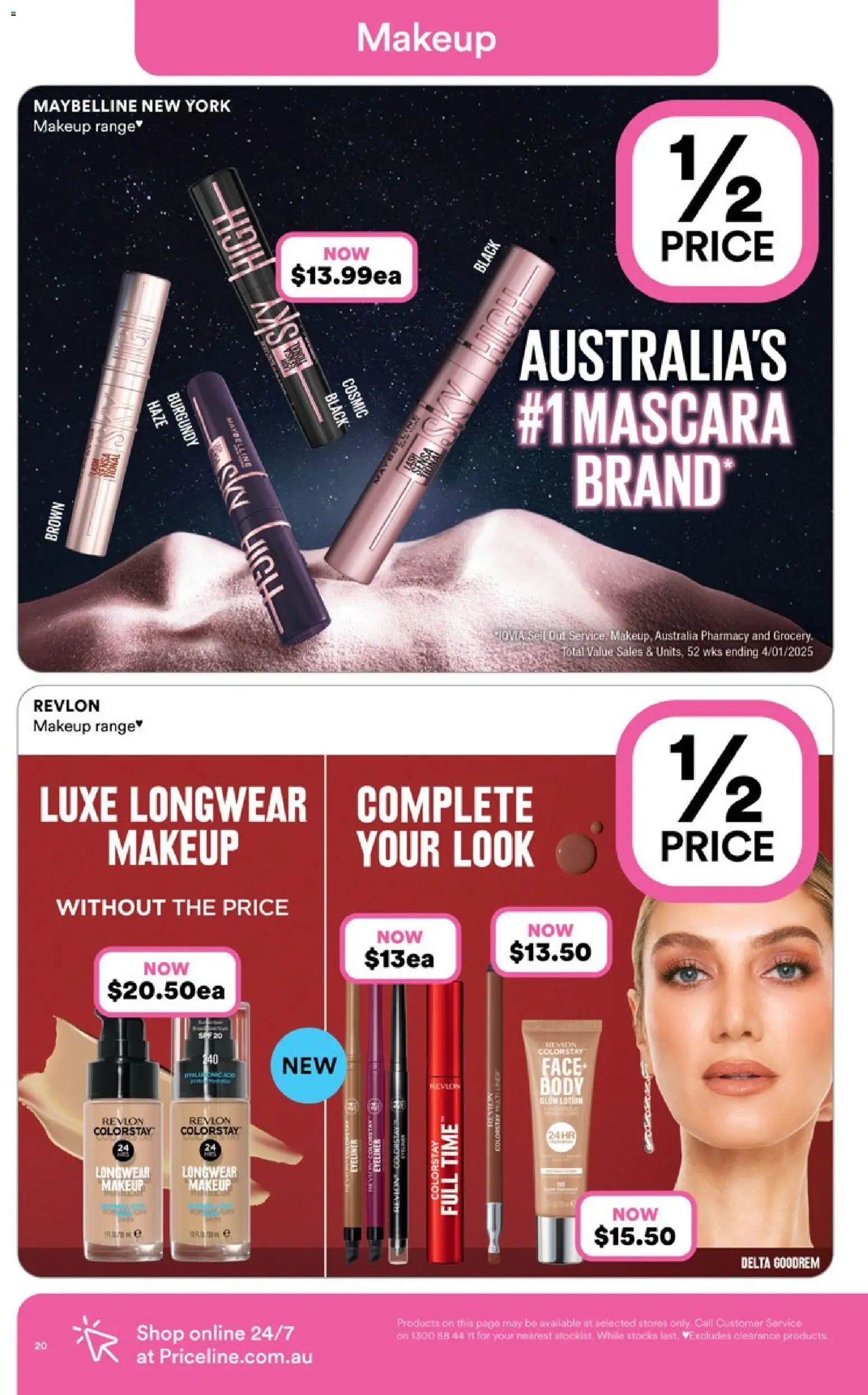 Priceline Pharmacy catalogue - valid from 22.01.2026 | Page: 20 | Products: Eyeliner, Lotion, Makeup