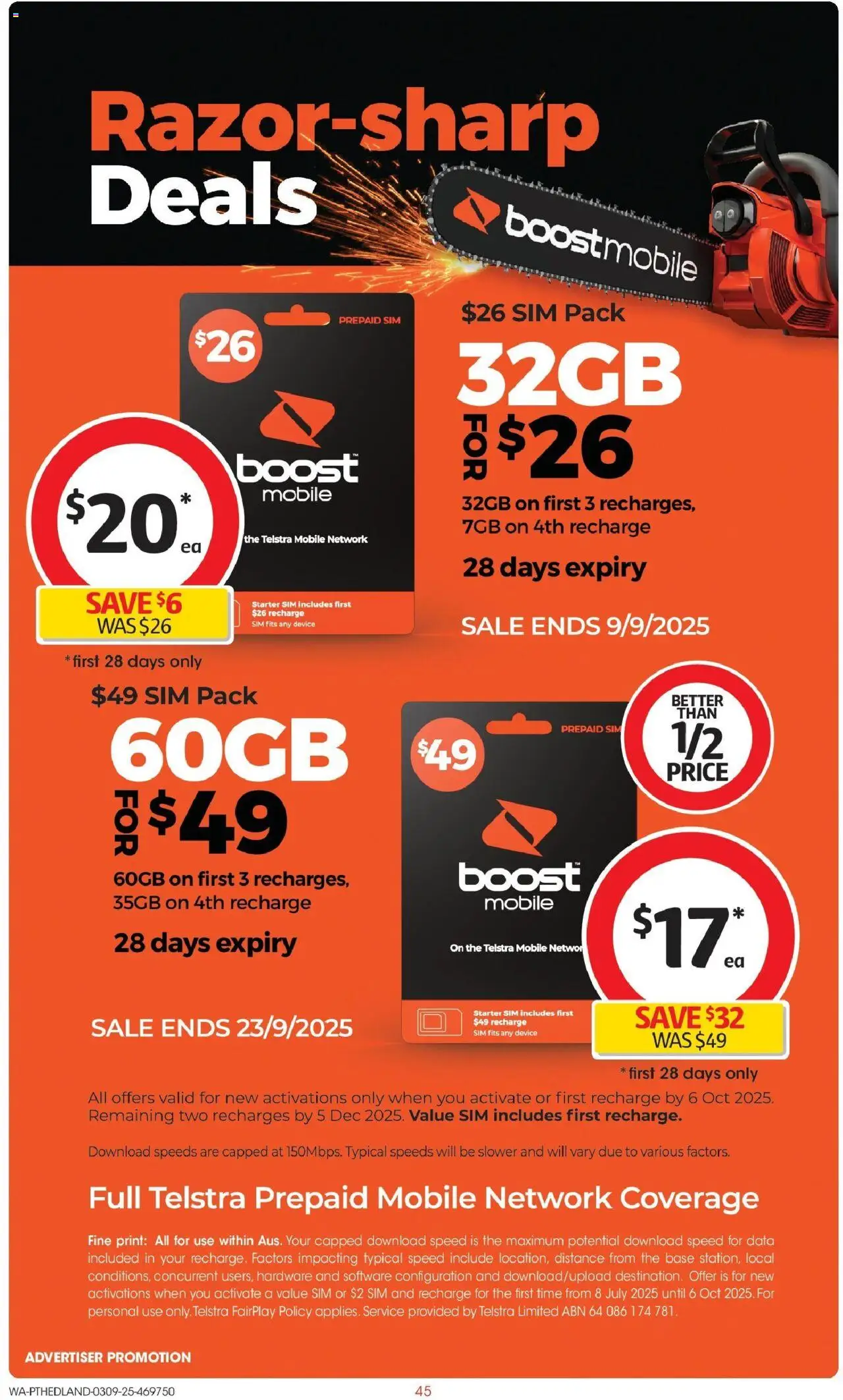 Coles catalogue - valid from 03.09.2025 | Page: 45 | Products: Device, Mobile