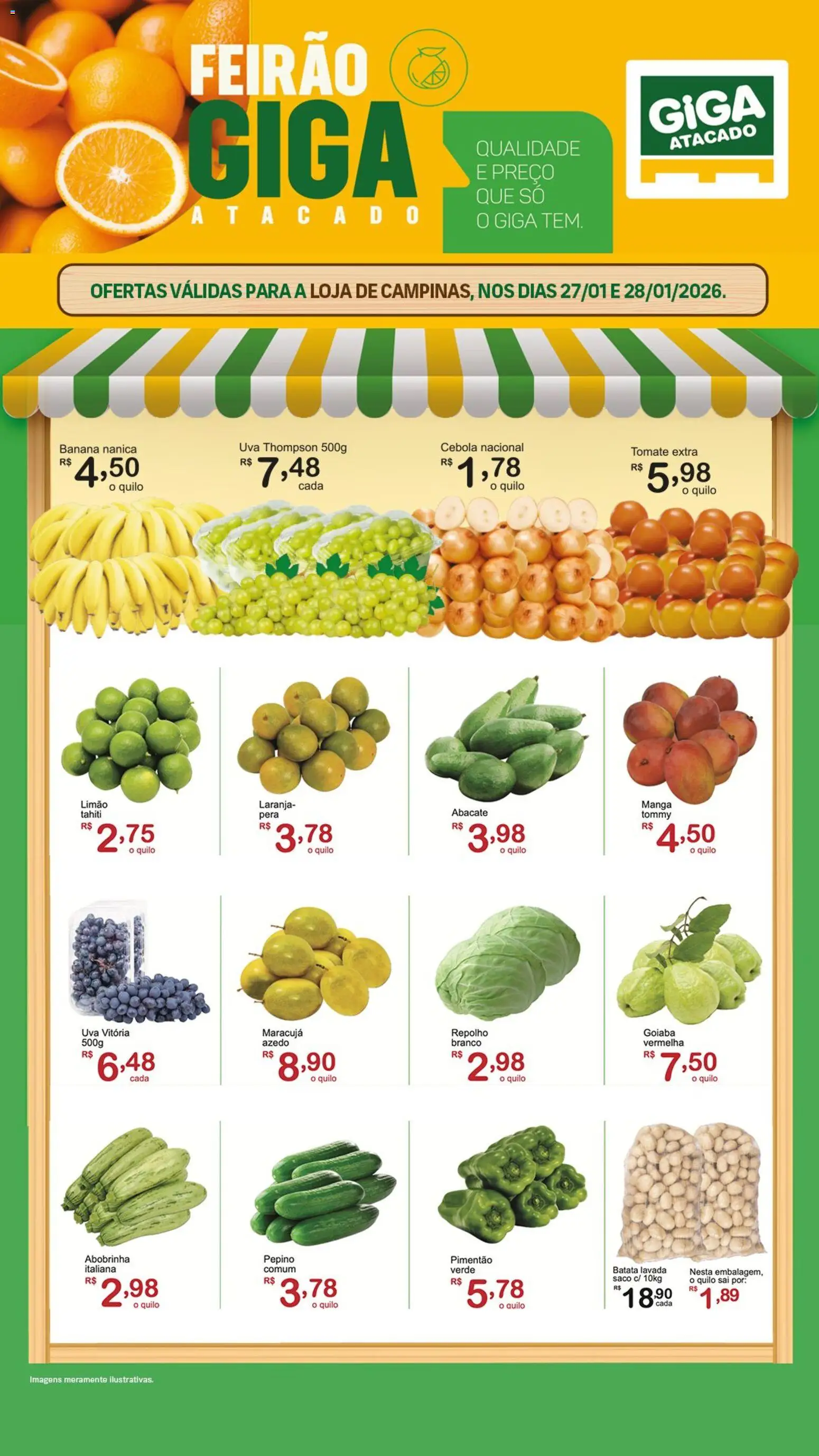 GIGA Atacado Folheto - válido de 27.01.2026 | Página: 1 | Produtos: Goiaba, Maracujá, Abobrinha, Batata