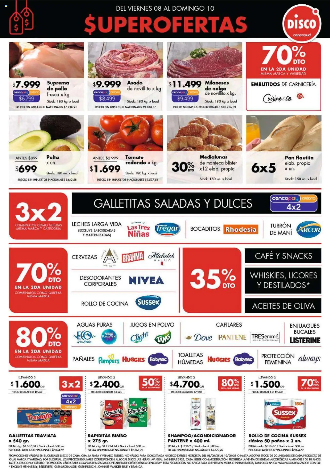 Disco ofertas │ válido desde el 08.08.2025 | Página: 1 | Productos: Cocina, Galletitas, Manteca, Turrón