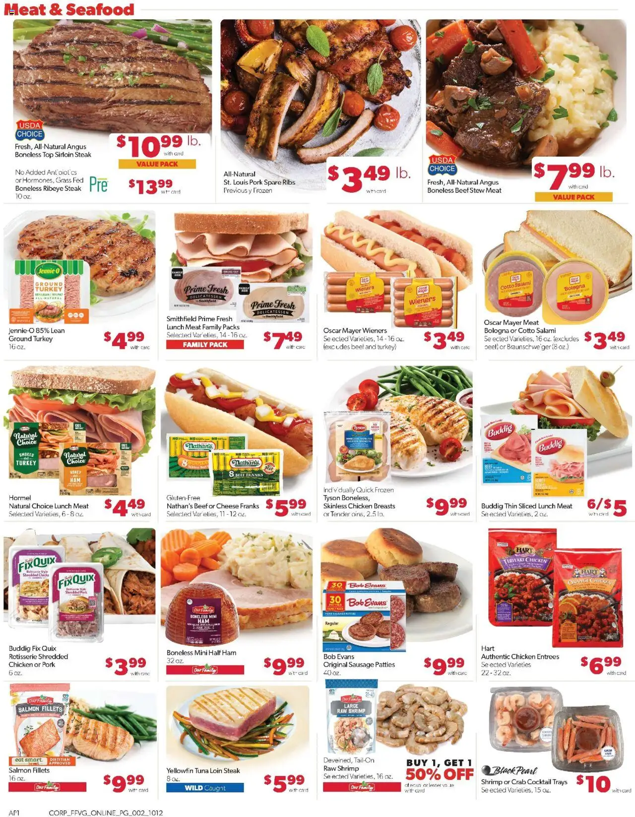 Family Fare Weekly Ad - valid from 12.10.2025 | Page: 7 | Products: Cheese, Ham, Pork, Seafood