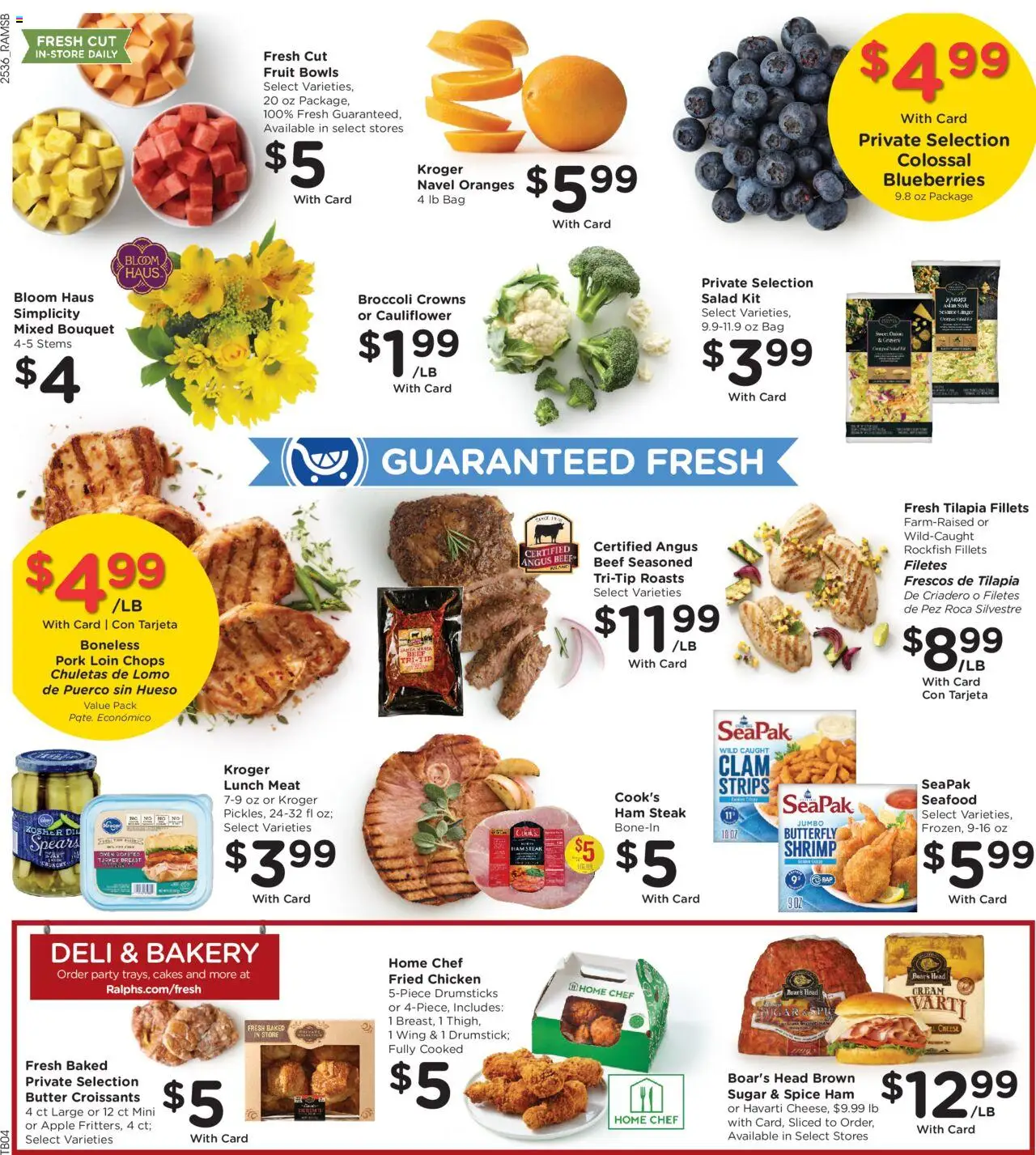 Ralphs Weekly Ad - valid from 08.10.2025 | Page: 16 | Products: Broccoli, Seafood, Croissants, Cauliflower