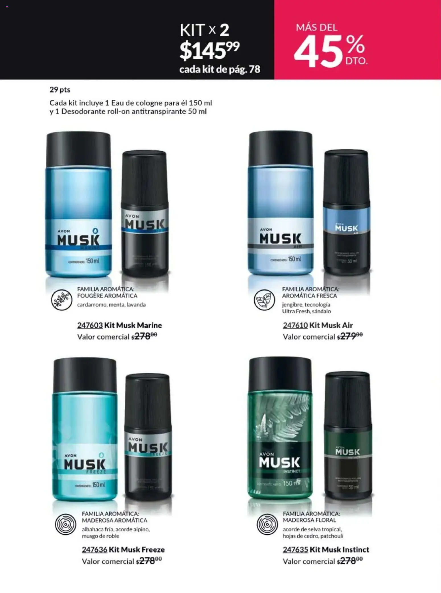 Nuevas ofertas de AVON válidas en toda la República Mexicana desde el 20.02.2026. ¡Encuentra las mejores ofertas en AVON campaña 4 2026! | Página: 72 | Productos: Desodorante, Antitranspirante