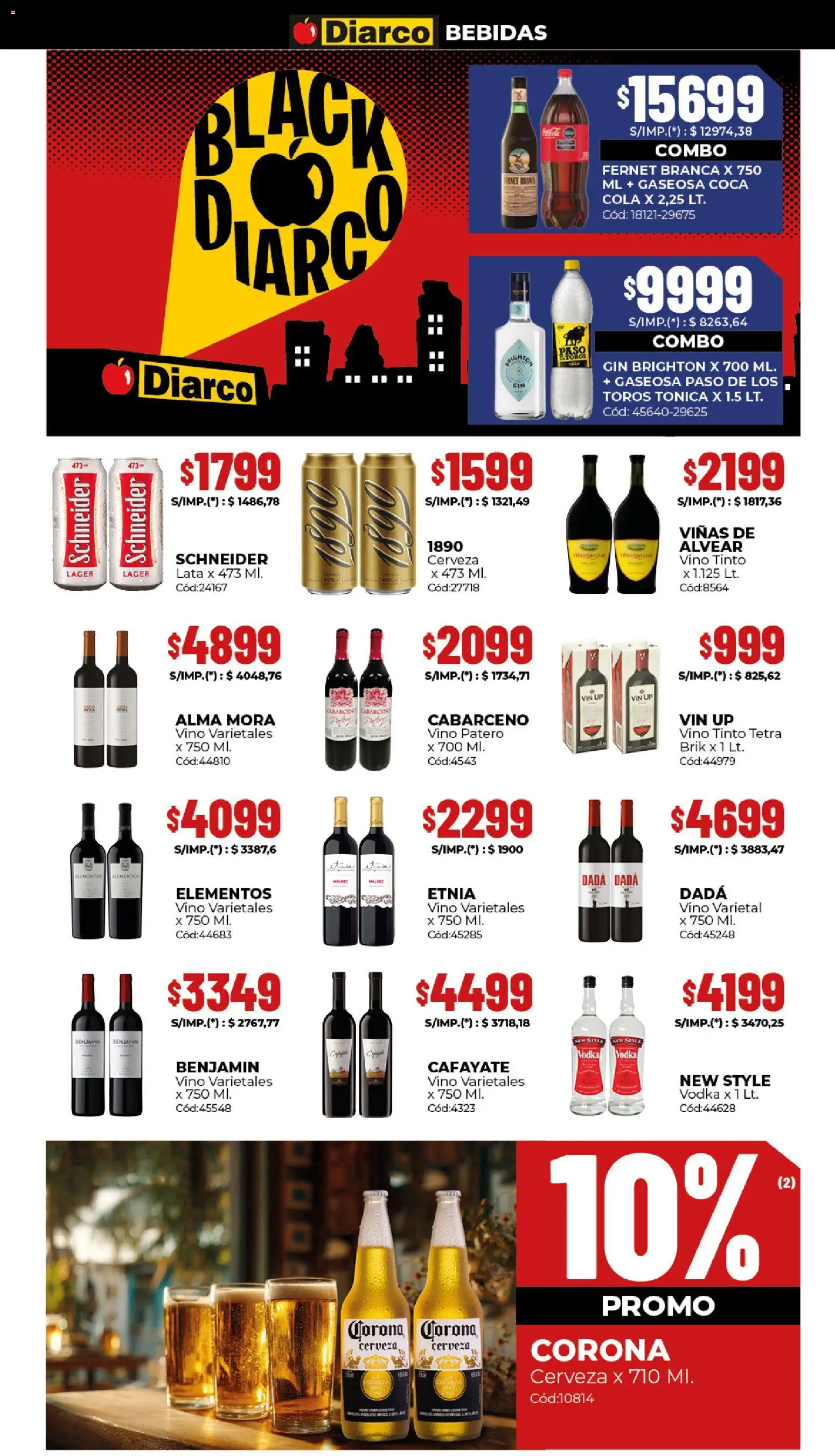 Diarco - Black Friday │ válido desde el 17.11.2025 | Página: 12 | Productos: Vodka, Gin, Gaseosa, Cerveza