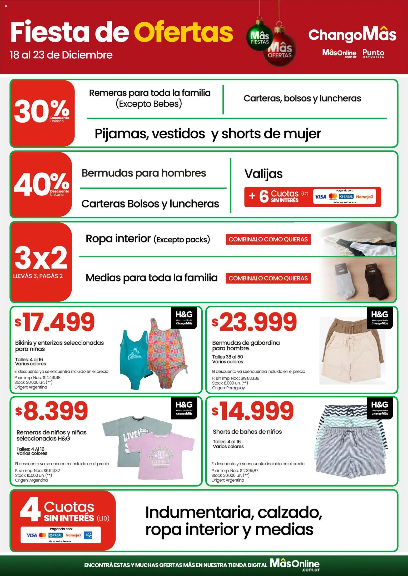 Changomas ofertas │ válido desde el 18.12.2025 | Página: 15 | Productos: Ropa, Bermudas, Ropa interior, Medias