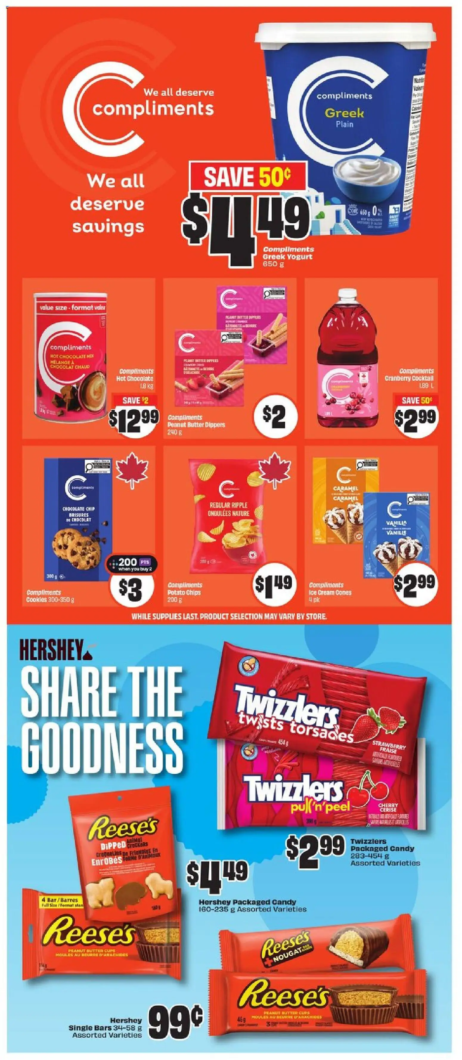 FreshCo flyer valid from 08.01.2026 | Page: 7 | Products: Chips, Cookies, Yogurt, Chocolate