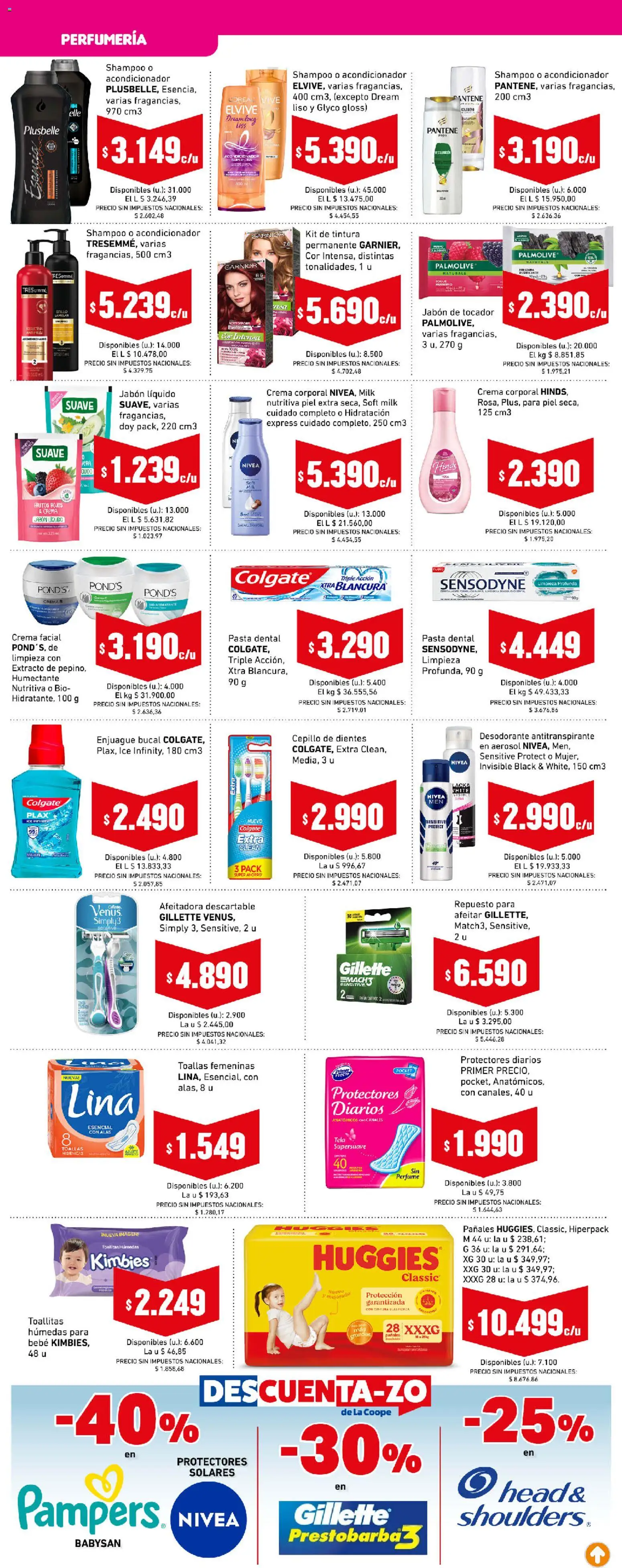 Cooperativa Obrera - Ahorrón │ válido desde el 15.01.2026 | Página: 6 | Productos: Toallas, Afeitadora, Protectores diarios, Crema