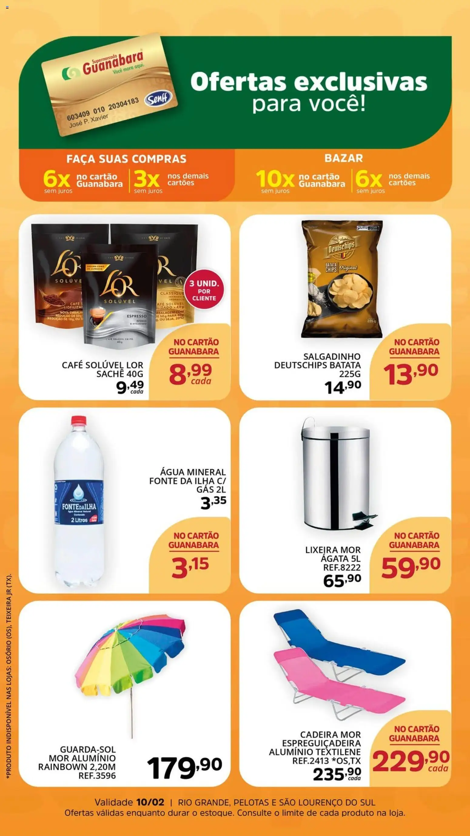 Supermercado Guanabara Folheto - válido de 23.01.2026 | Página: 1 | Produtos: Espreguiçadeira, Cadeira, Lixeira, Batata