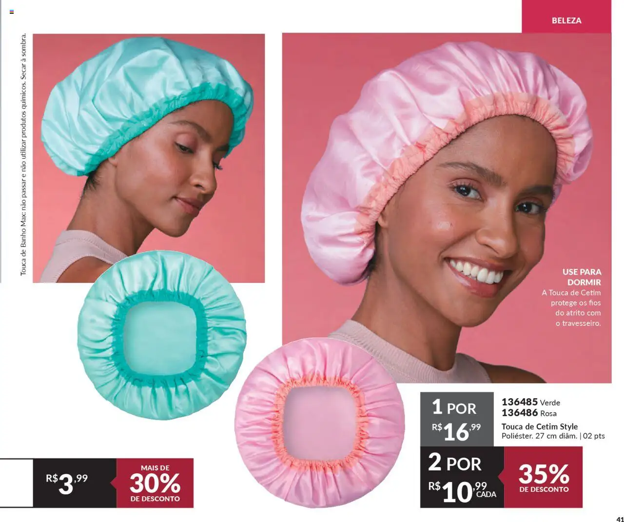 Avon Folheto - válido de 13.06.2025 | Página: 41 | Produtos: Touca, Touca de banho