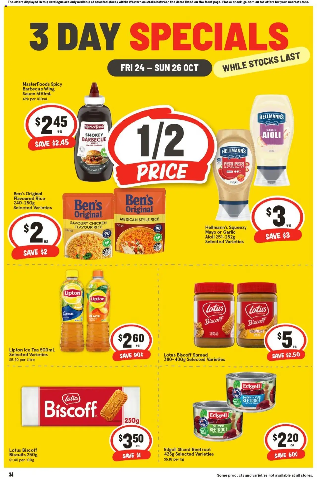 IGA catalogue - valid from 24.10.2025 | Page: 2 | Products: Tea, Biscuits, Garlic, Peach