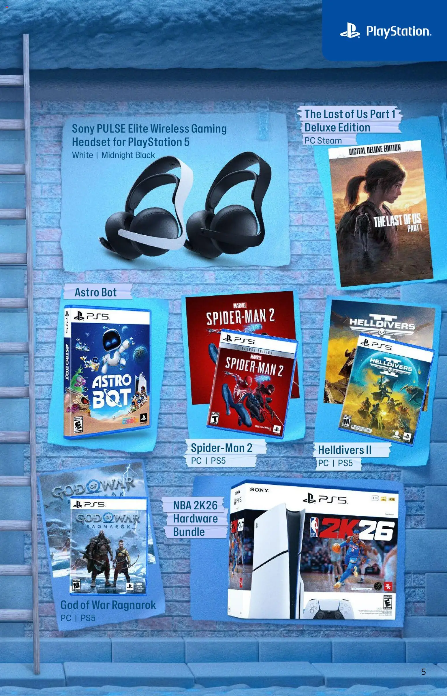 GameStop Holiday Gift Guide - valid from 01.11.2025 | Page: 5 | Products: Pc, Playstation, Headset