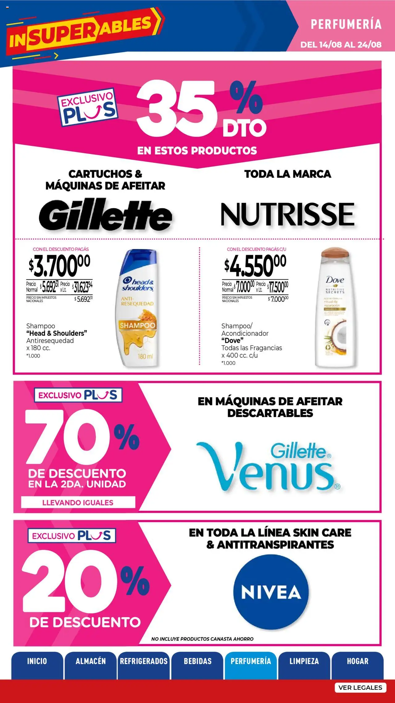 La Anonima - Insuperables - z5 │ válido desde el 14.08.2025 | Página: 28 | Productos: Shampoo, Acondicionador, Canasta