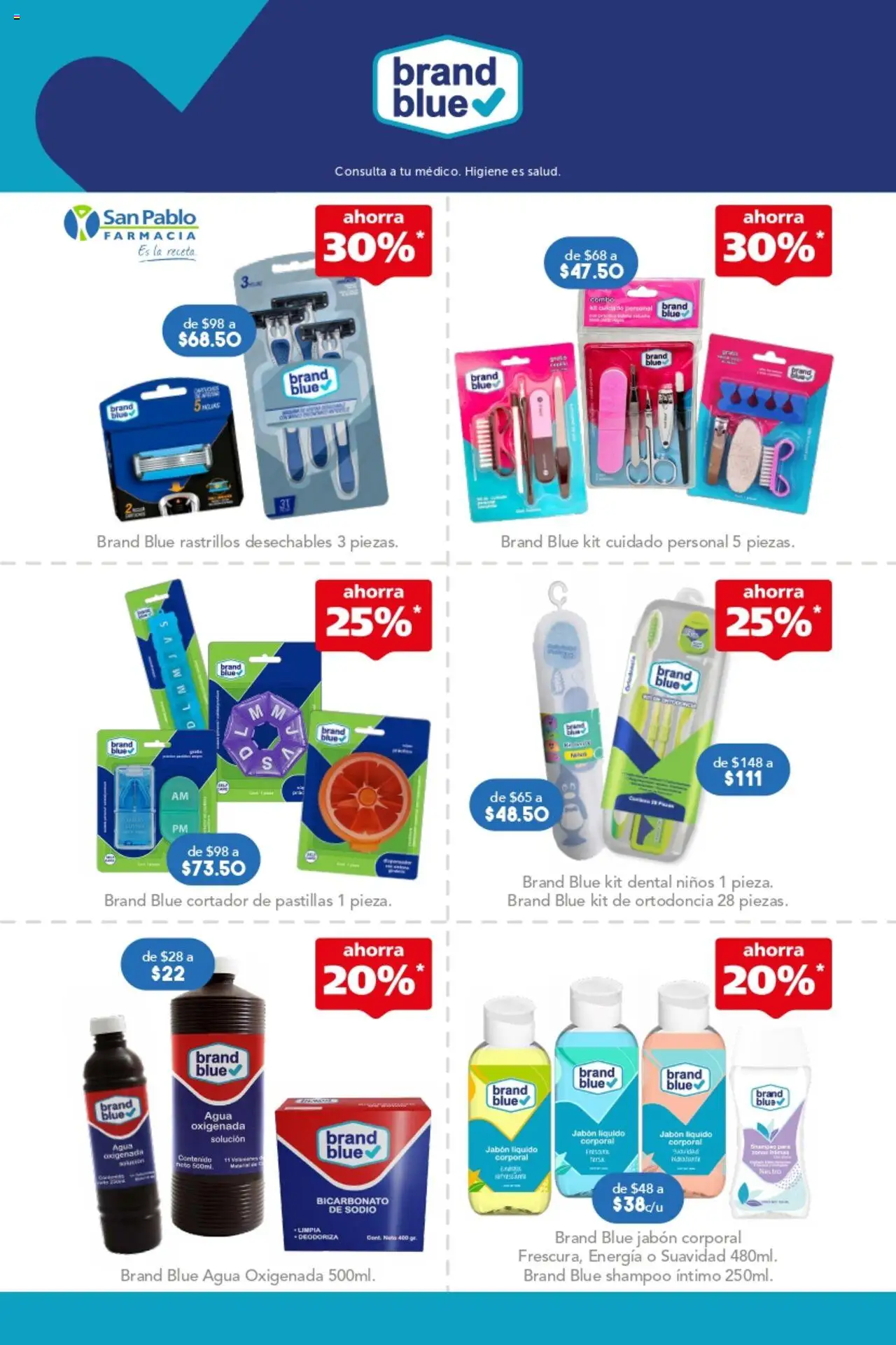 Nuevas ofertas de Farmacia San Pablo válidas en toda la República Mexicana desde el 17.08.2025. ¡Encuentra las mejores ofertas en Farmacia San Pablo - Catálogo Regreso a Clases! | Página: 8 | Productos: Jabón líquido, Agua, Cortador, Jabón