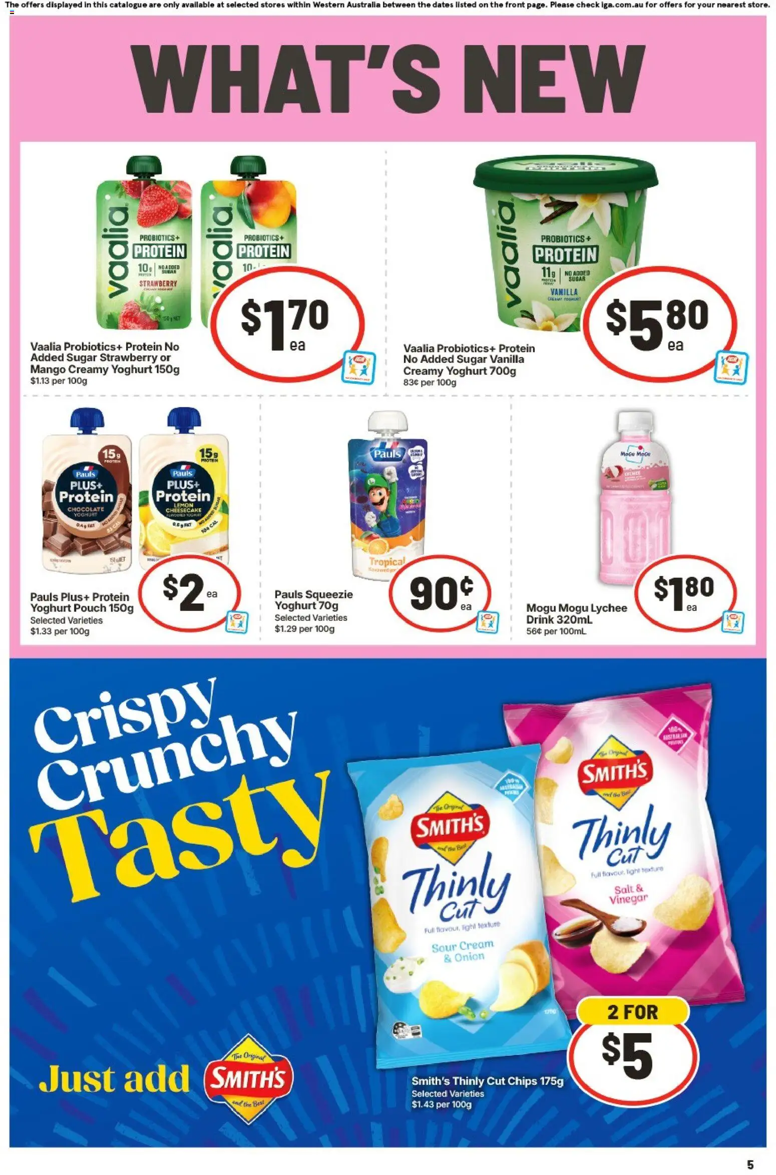 IGA catalogue - valid from 29.04.2026 | Page: 5 | Products: Chocolate, Sour cream, Lemon, Vinegar