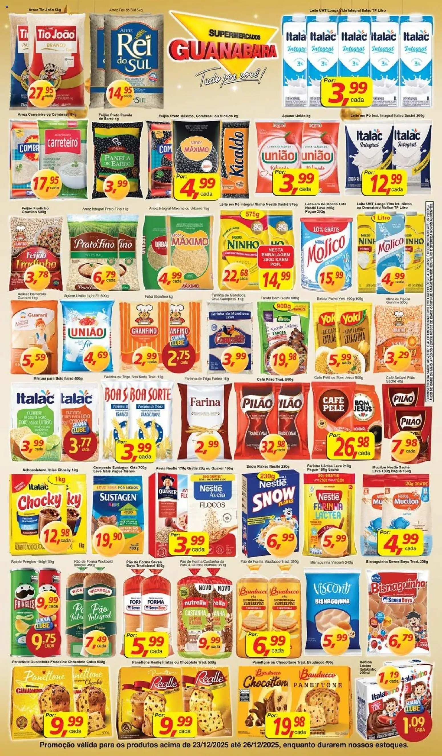 Supermercados Guanabara Folheto - válido de 23.12.2025 | Página: 2 | Produtos: Mandioca, Farinha de mandioca, Batata, Mistura para bolo