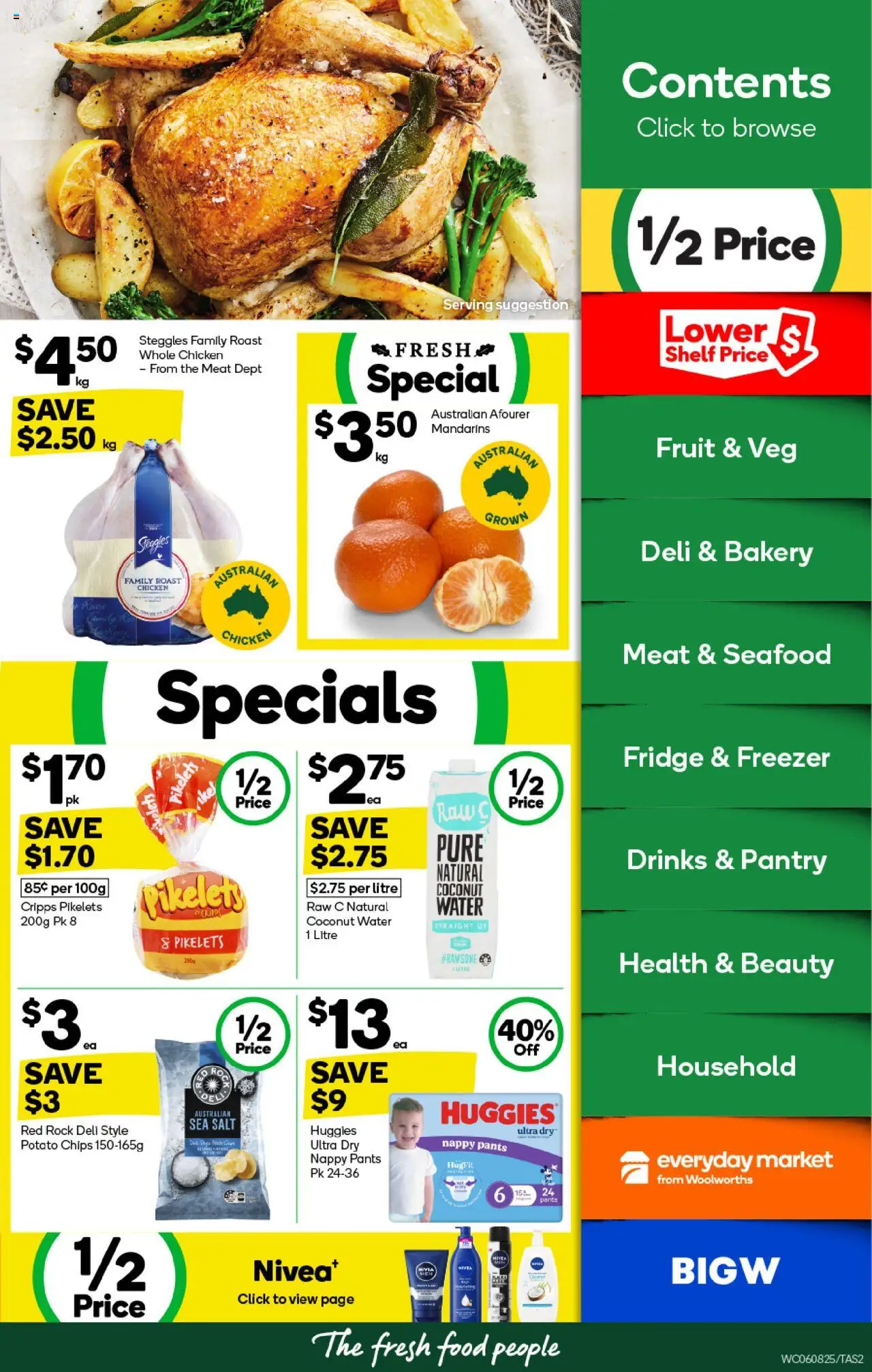 Woolworths catalogue - valid from 06.08.2025 | Page: 2 | Products: Mandarins, Pants, Fridge, Bakery