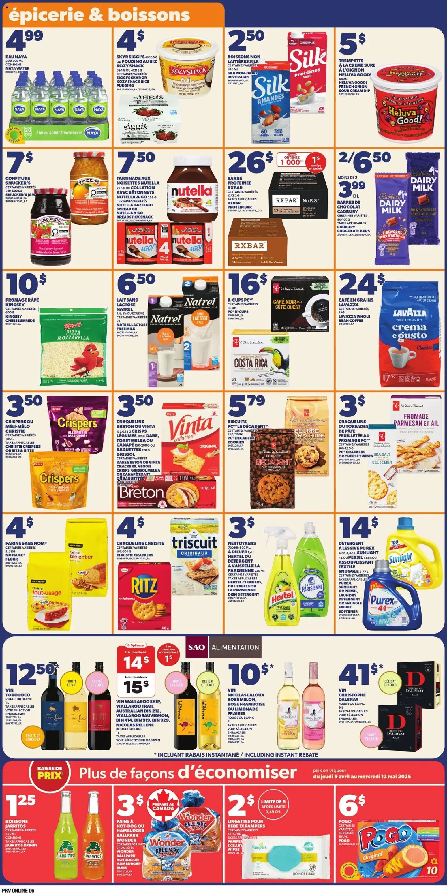 Provigo flyer valid from 30.04.2026 | Page: 8 | Products: Rice, Cream, Milk, Cheese