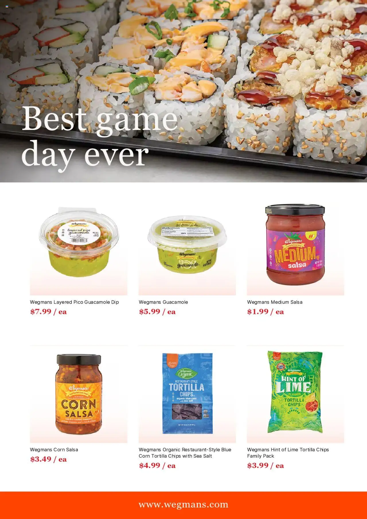 Wegmans Monthly Ad - valid from 01.10.2025 | Page: 4 | Products: Corn, Salt, Lime, Game