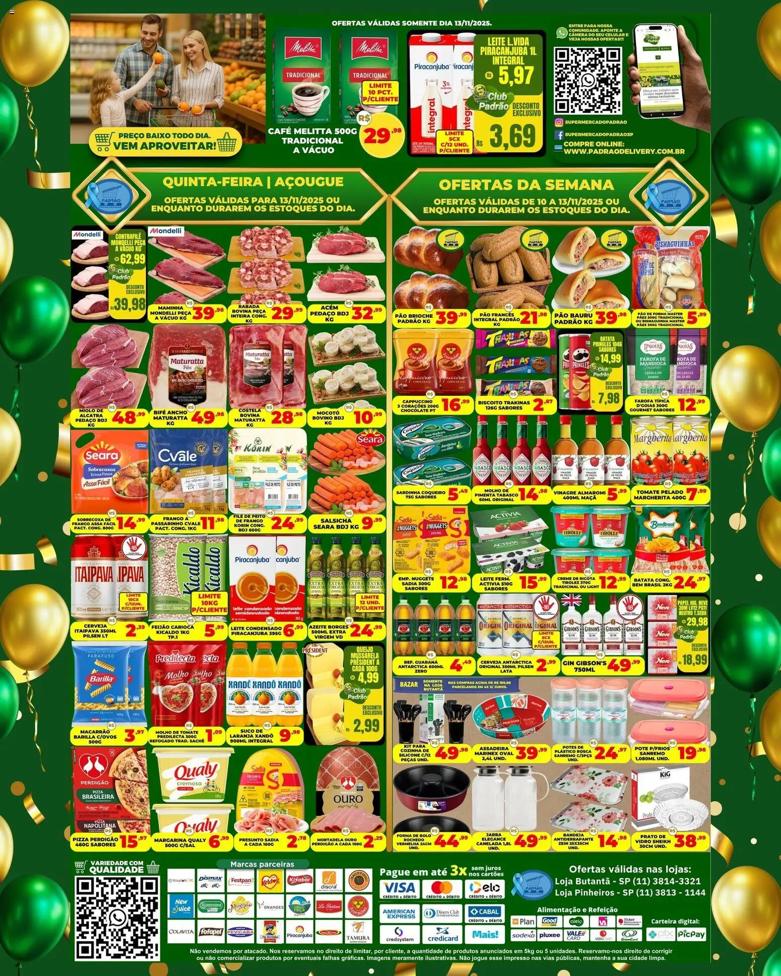 Supermercado Padrão Folheto - válido de 10.11.2025 | Página: 2 | Produtos: Alho, Café, Macarrão, Ricota