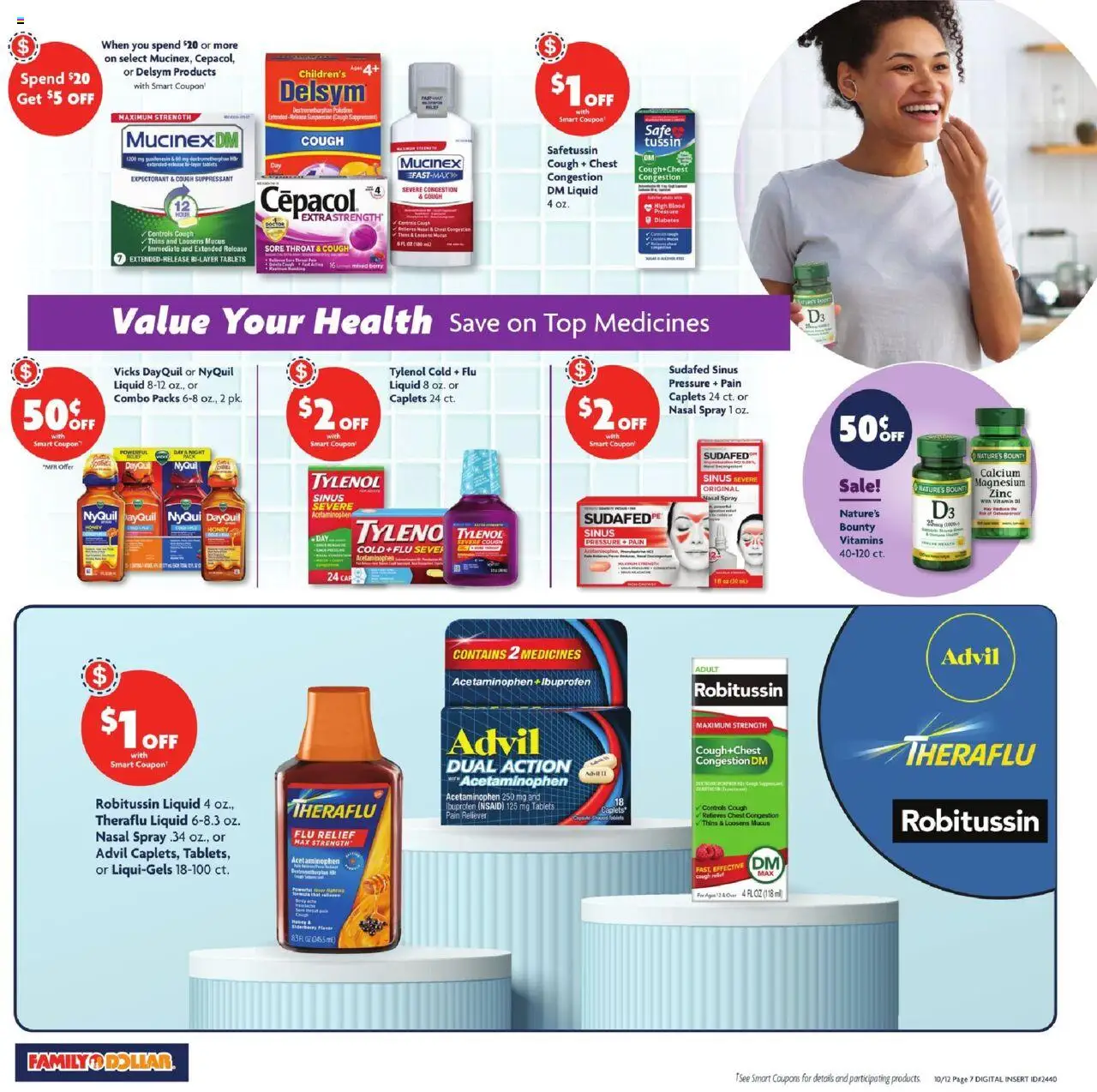 Family Dollar Weekly Ad - valid from 12.10.2025 | Page: 10 | Products: Vitamin, Magnesium, Zinc, Safe