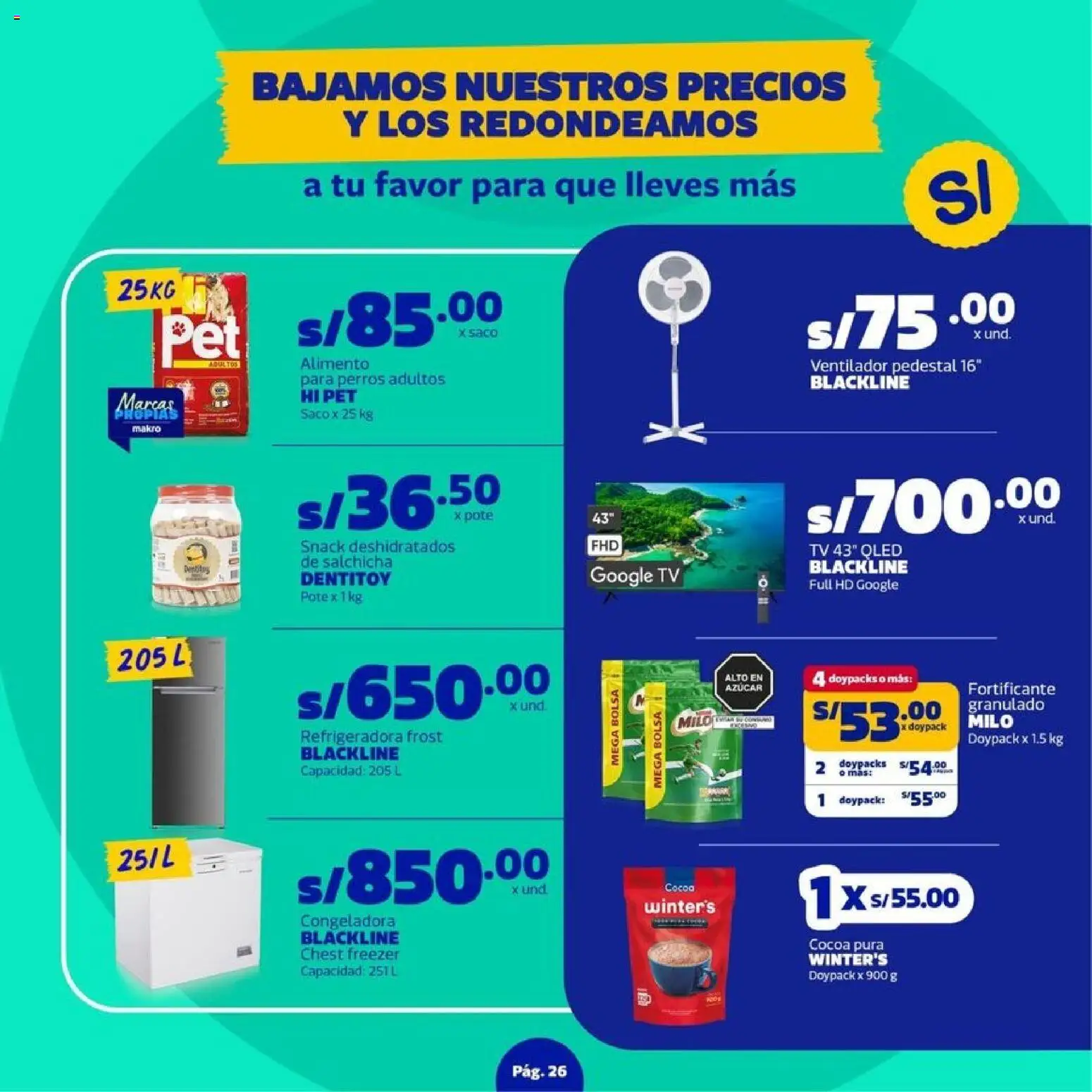 Catálogo Makro válido desde 23.04.2026 | Página: 26 | Productos: Saco, Bolsa, Ventilador