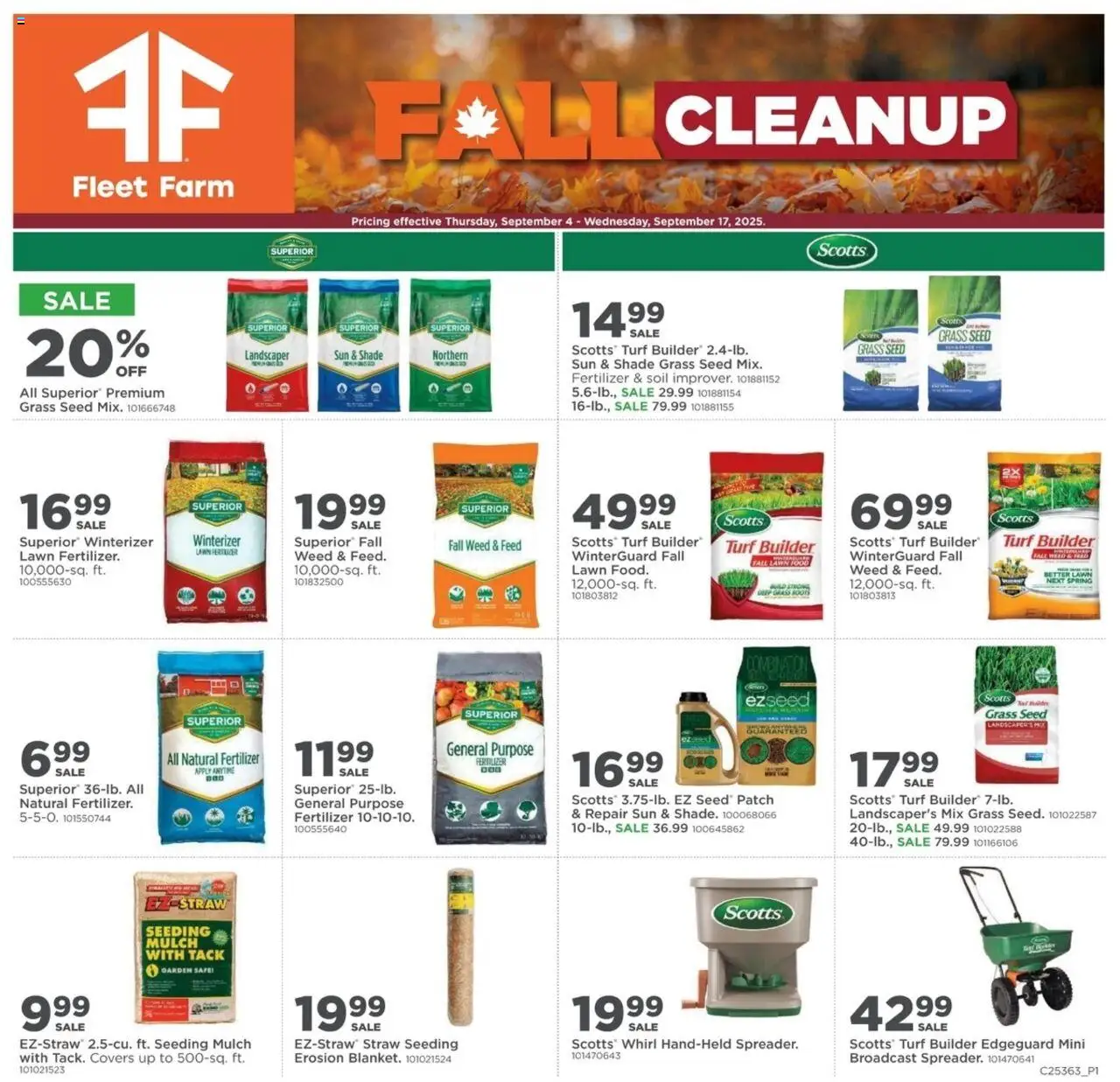Mills Fleet Farm Fall Cleanup - valid from 04.09.2025 | Page: 1 | Products: Safe