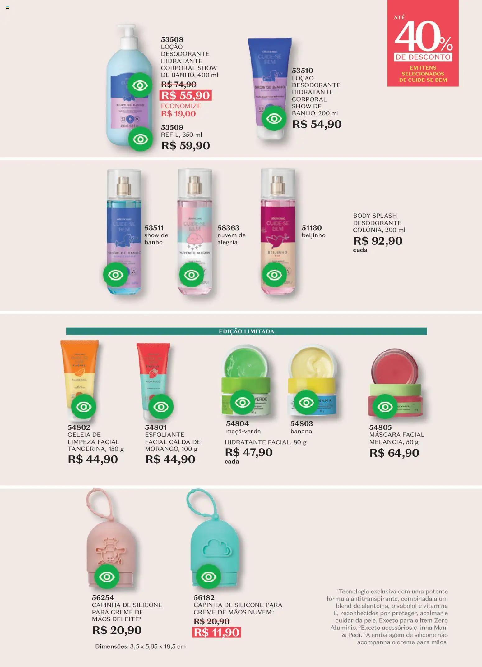 O Boticário Folheto - válido de 26.12.2025 | Página: 21 | Produtos: Máscara facial, Hidratante corporal, Geleia, Body