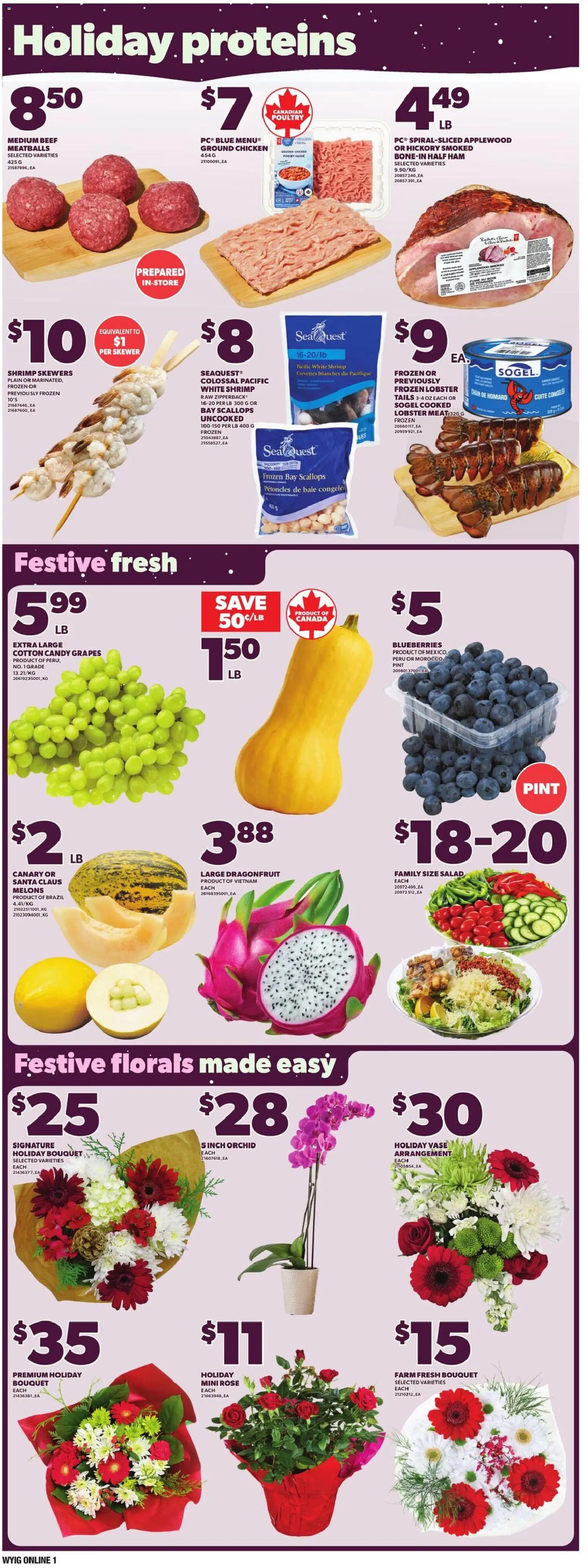 Loblaws flyer valid from 18.12.2025 | Page: 9 | Products: Beef, Salad, Vase, Chicken