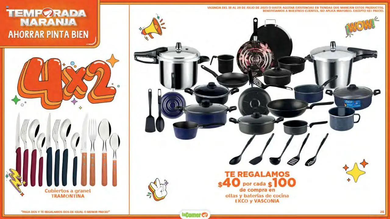 Nuevas ofertas de La Comer válidas en toda la República Mexicana desde el 18.07.2025. ¡Encuentra las mejores ofertas en La Comer - Folleto! | Página: 26 | Productos: Cocina, Té