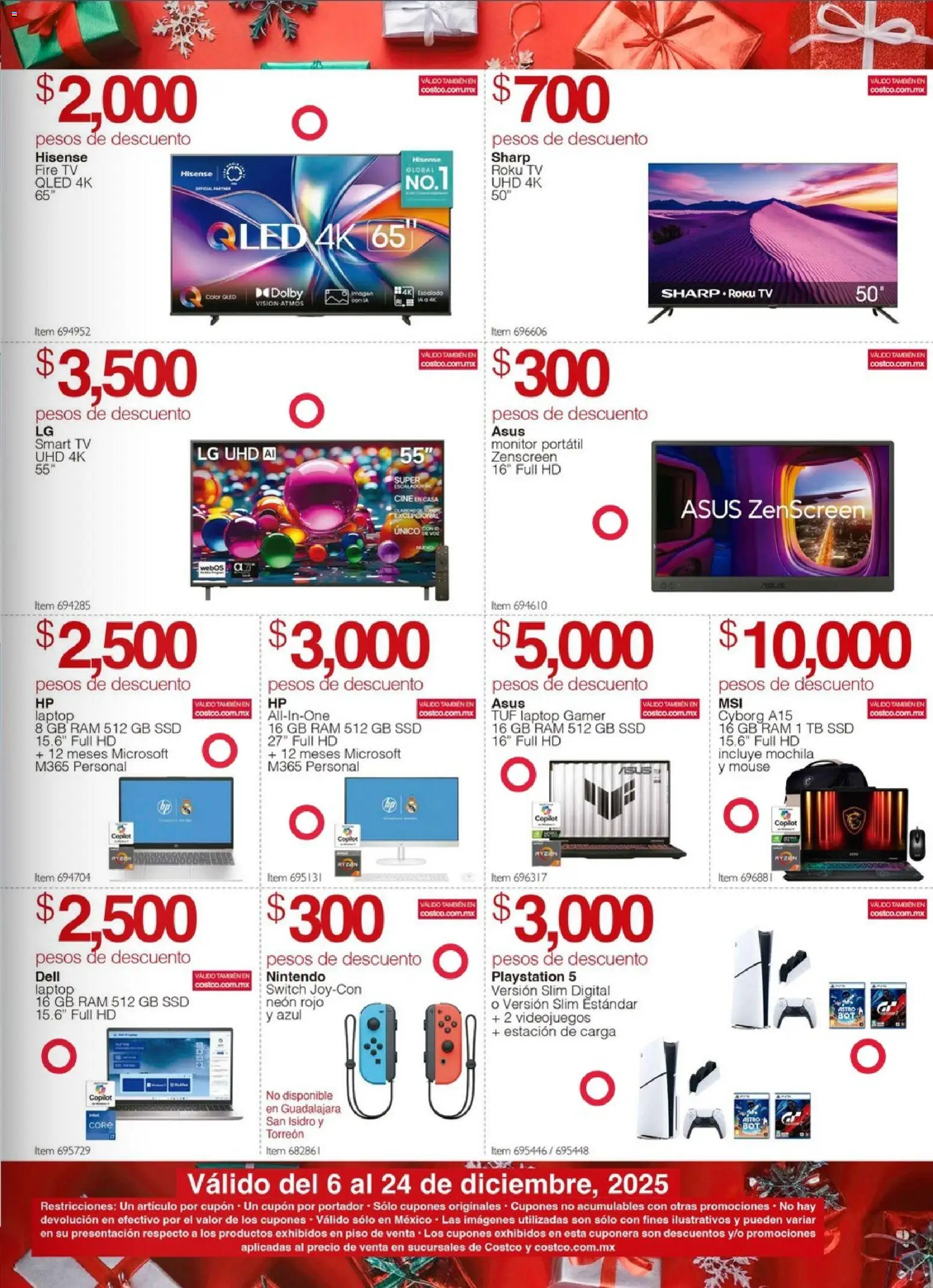 Nuevas ofertas de Costco válidas en toda la República Mexicana desde el 06.12.2025. ¡Encuentra las mejores ofertas en Costco catálogo Descuentos Especiales! | Página: 5 | Productos: Mochila, Monitor, Mouse, Playstation