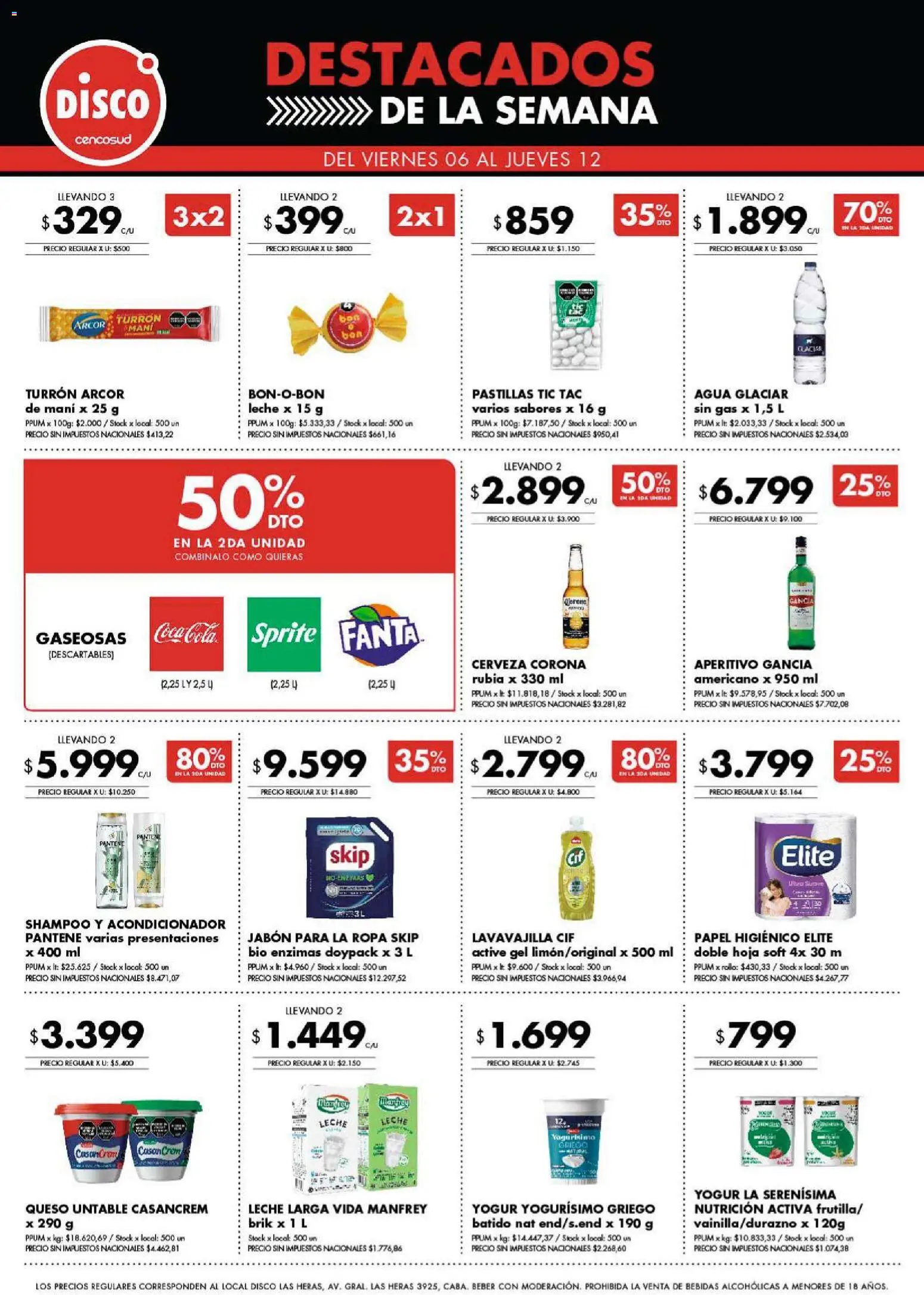 Disco - Destacados - Ofertas I Nacional │ válido desde el 06.03.2026 | Página: 1 | Productos: Shampoo, Mani, Jabón, Turrón
