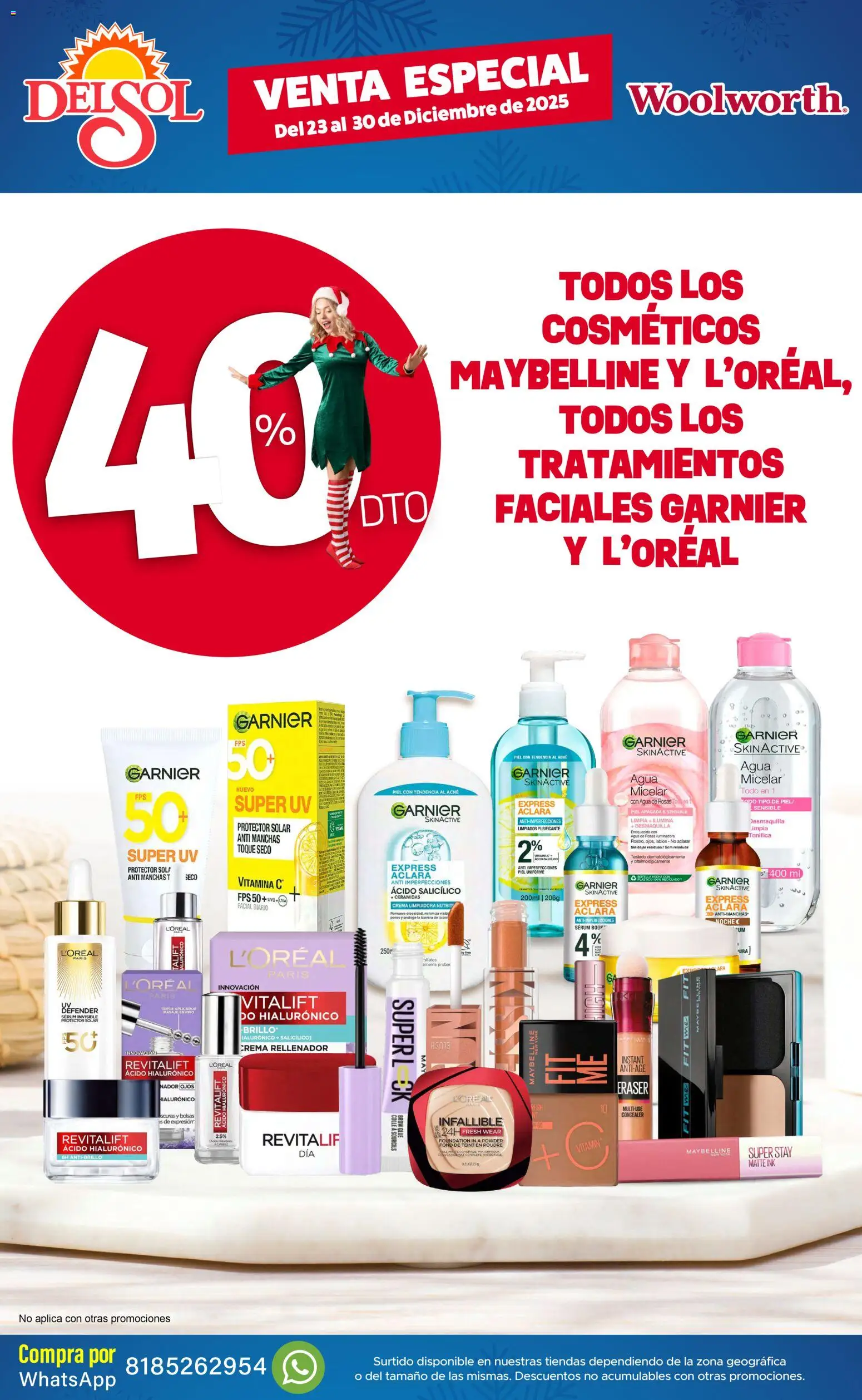 Nuevas ofertas de Del Sol y Woolworth válidas en toda la República Mexicana desde el 23.12.2025. ¡Encuentra las mejores ofertas en Del Sol y Woolworth catálogo Venta Especial de Navidad 3! | Página: 12 | Productos: Crema, Agua, Limpiador, Protector solar
