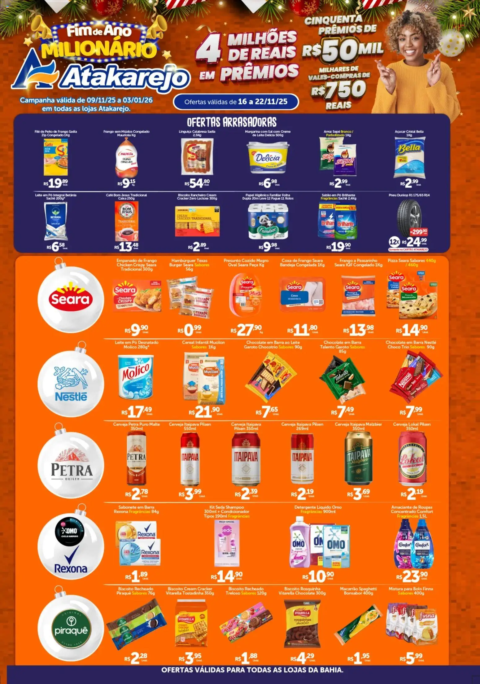 Atakarejo Folheto - válido de 16.11.2025 | Página: 1 | Produtos: Sabão, Macarrão, Bandeja, Papel higiênico