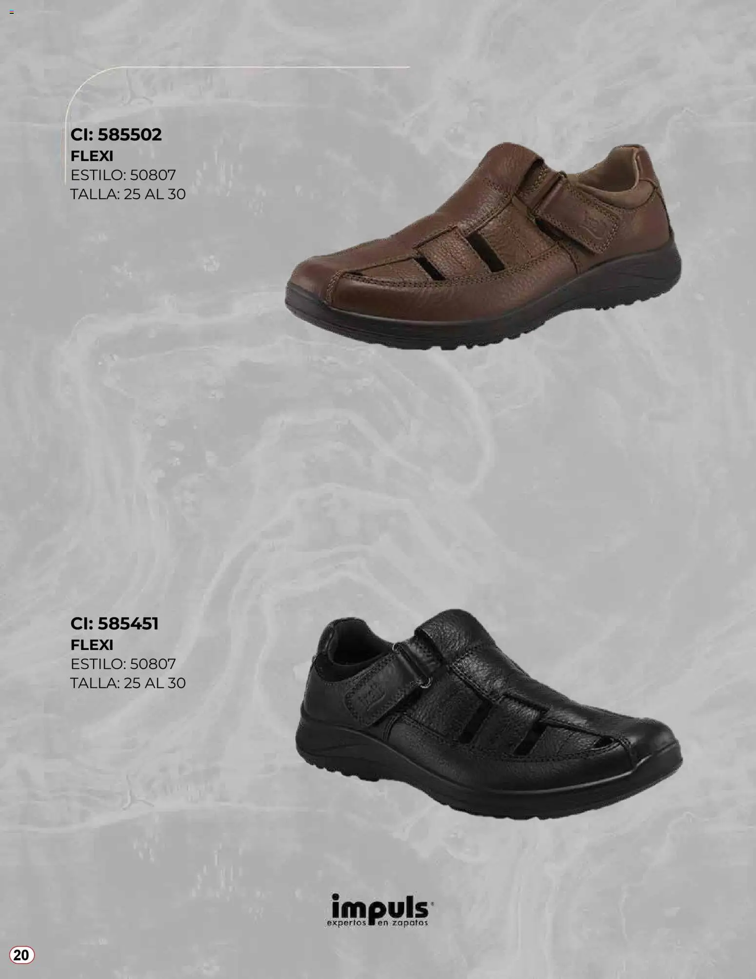 Nuevas ofertas de Impuls válidas en toda la República Mexicana desde el 04.11.2025. ¡Encuentra las mejores ofertas en Impuls catálogo De Calzado Flexi 2025! | Página: 20 | Productos: Zapatos