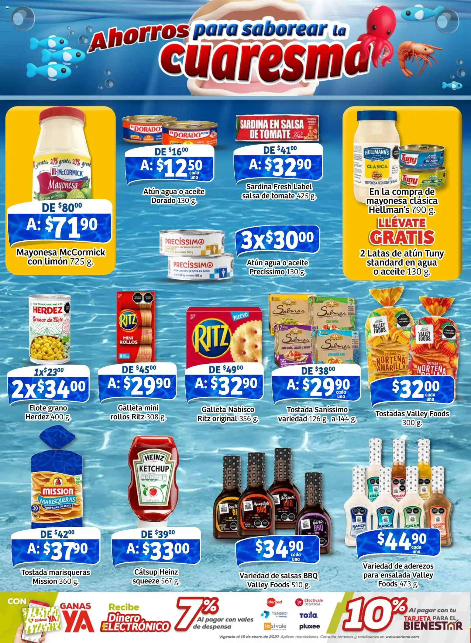 Nuevas ofertas de Soriana válidas en toda la República Mexicana desde el 26.02.2026. ¡Encuentra las mejores ofertas en Soriana - Pesito Valedor Mercado: Coah, Dur, NL, SLP, Tamps, Zac! | Página: 9 | Productos: Tomate, Limón, Catsup, Salsa de tomate