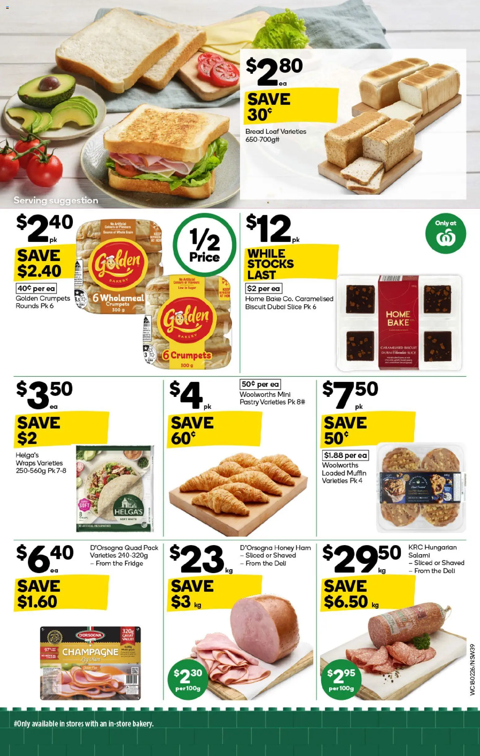 Woolworths catalogue - valid from 18.02.2026 | Page: 37 | Products: Crumpets, Salami, Pastry, Fridge