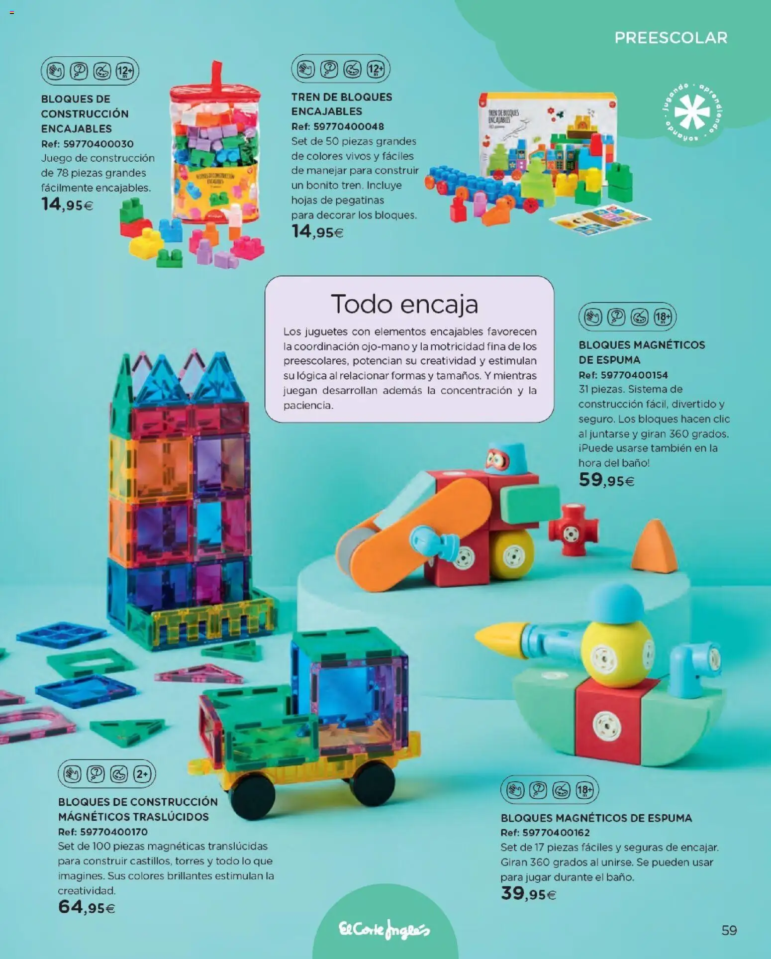 Nuevas ofertas de El Corte Inglés válidas en toda la República Mexicana desde el 27.10.2025. ¡Encuentra las mejores ofertas en El Corte Inglés catálogo Juguetes! | Página: 59 | Productos: Espuma, Juego, Baño