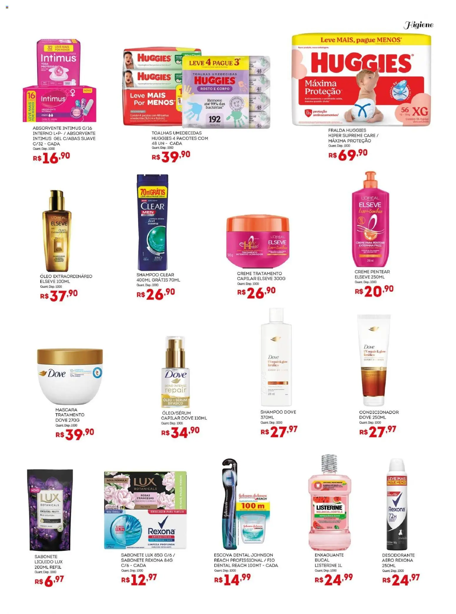 Bistek Supermercados Folheto - válido de 12.11.2025 | Página: 19 | Produtos: Shampoo, Condicionador, Sabonete, Fraldas