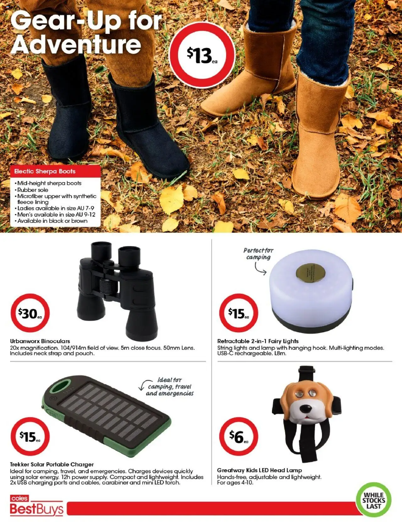 Coles catalogue - valid from 20.06.2025 | Page: 6 | Products: Charger, Boots, Portable charger, Usb