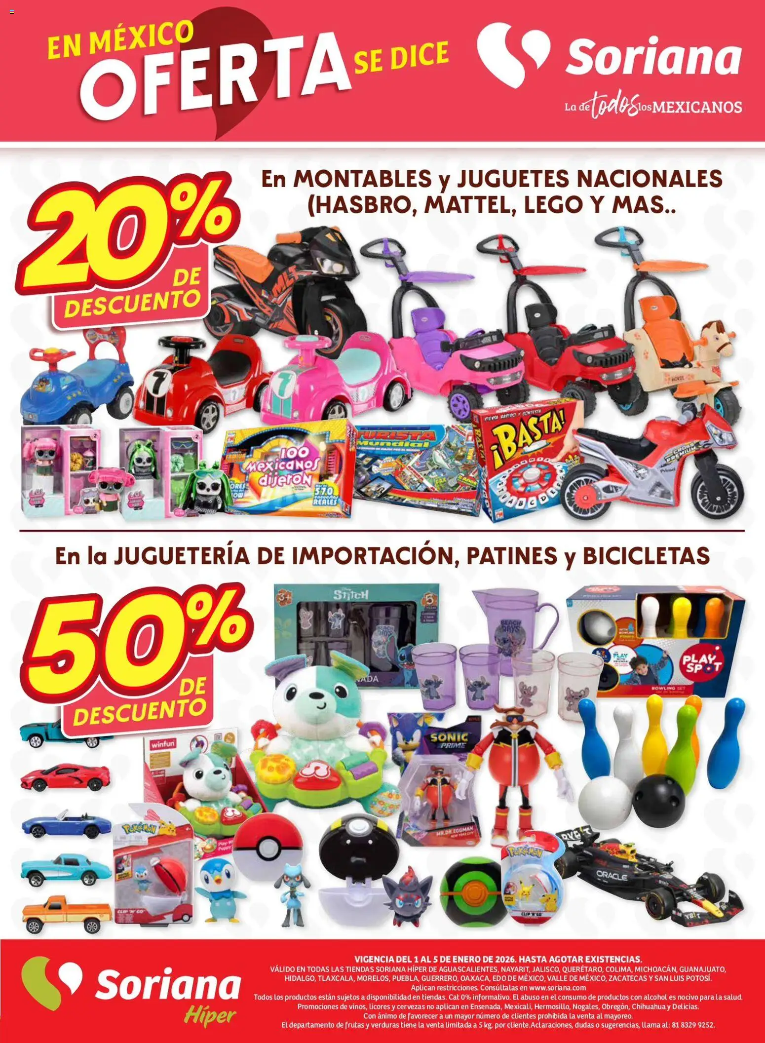 Nuevas ofertas de Soriana válidas en toda la República Mexicana desde el 01.01.2026. ¡Encuentra las mejores ofertas en Soriana folleto! | Página: 12