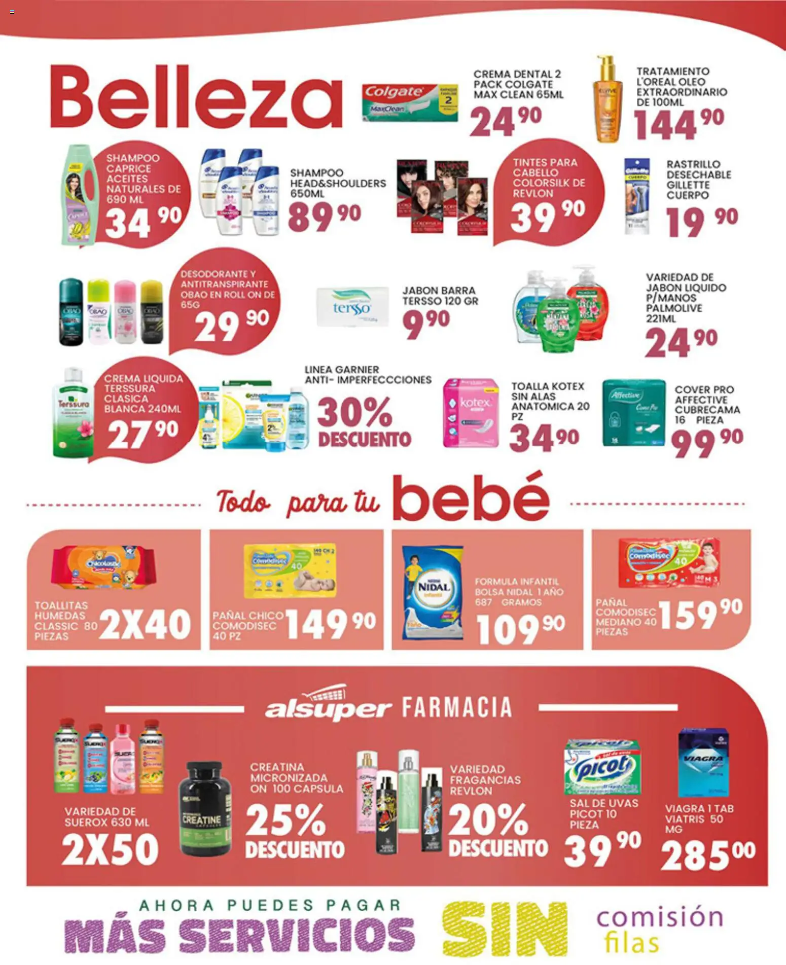 Nuevas ofertas de Alsuper válidas en toda la República Mexicana desde el 10.04.2026. ¡Encuentra las mejores ofertas en Alsuper folleto Zacatecas! | Página: 4 | Productos: Sal, Crema, Barra, Jabón