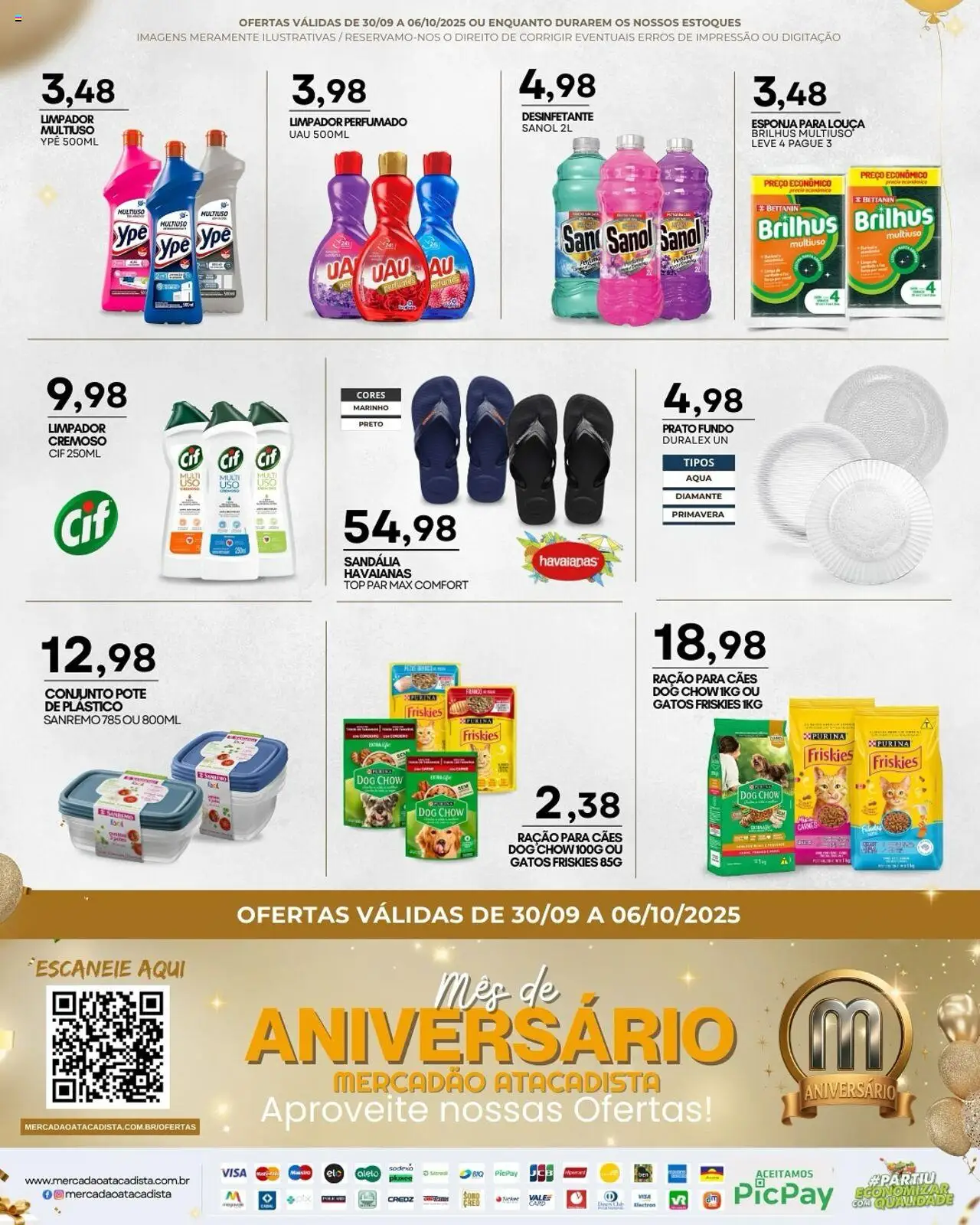 Mercadão Atacadista Folheto - válido de 30.09.2025 | Página: 12 | Produtos: Esponja, Perfumes, Desinfetante