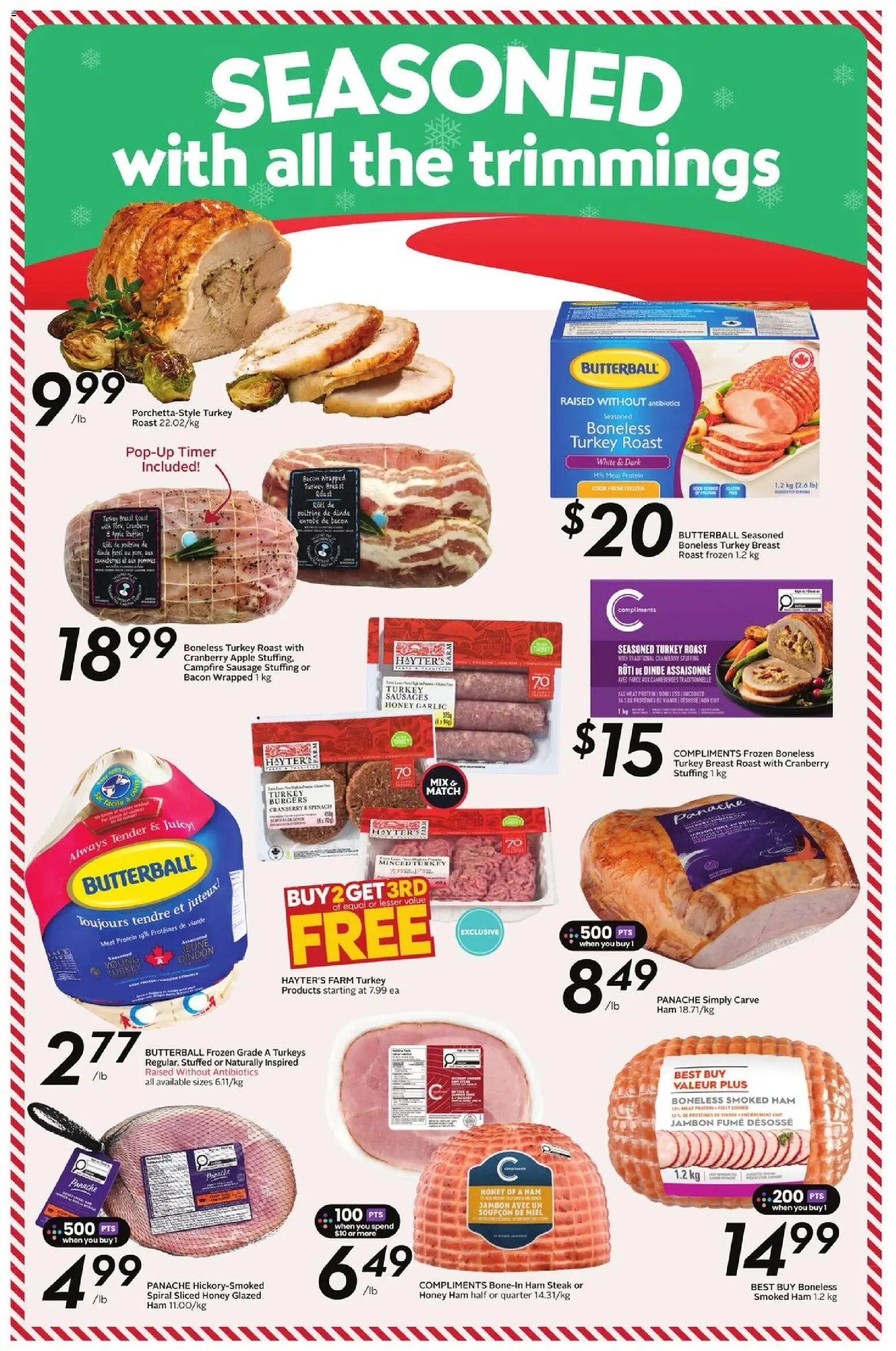 Sobeys flyer valid from 11.12.2025 | Page: 18 | Products: Turkey, Ham