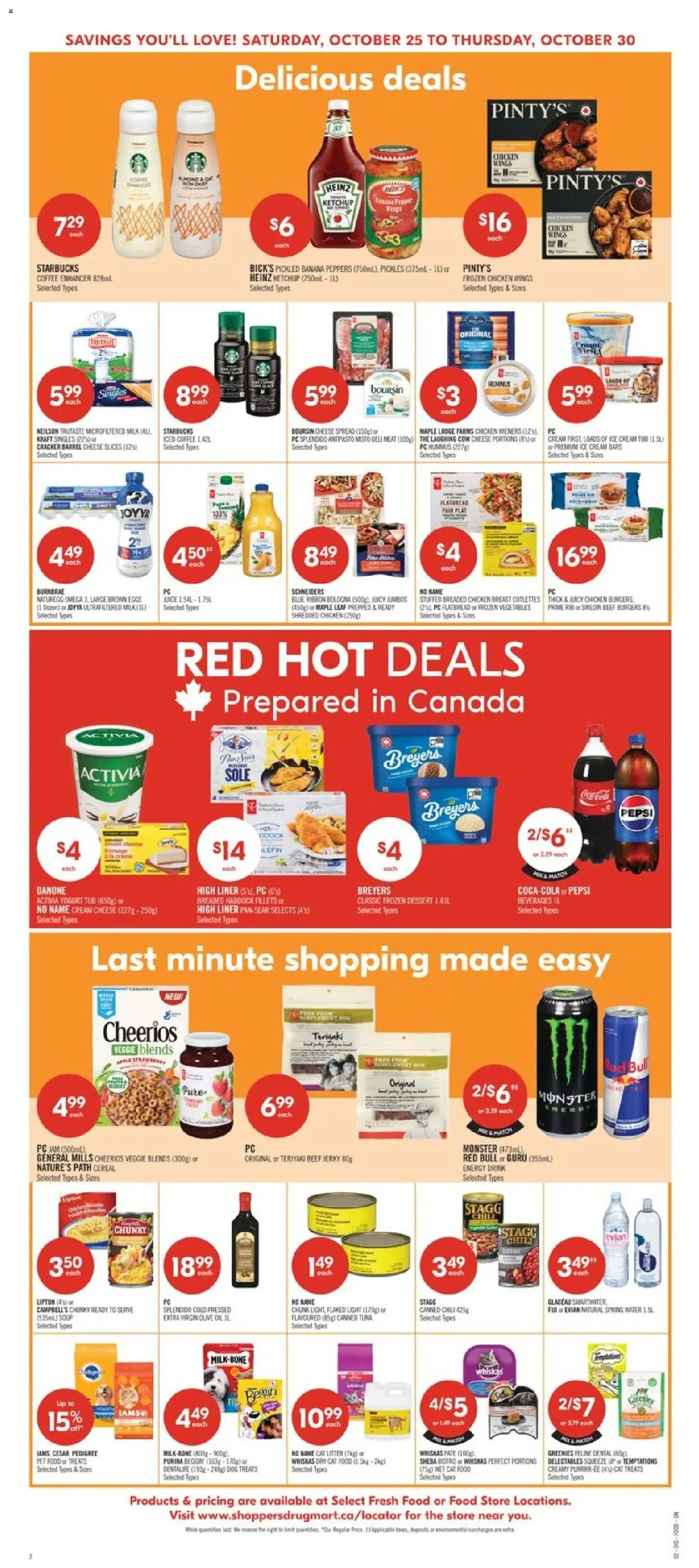 Shoppers flyer valid from 25.10.2025 | Page: 6 | Products: Ice cream, PC, Milk, Oil