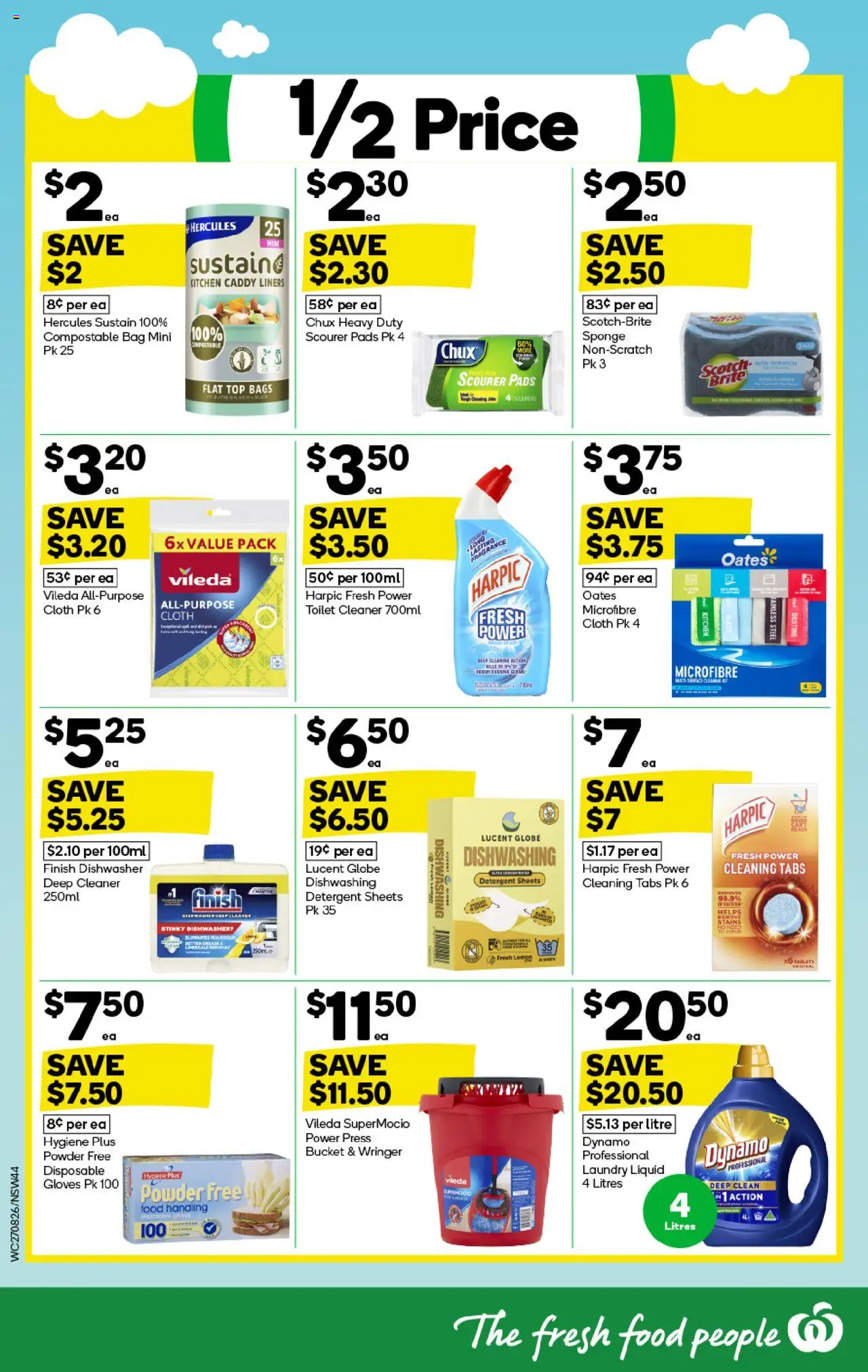 Woolworths catalogue - valid from 27.08.2025 | Page: 44 | Products: Dishwashing detergent, Gloves, Dishwasher, Press