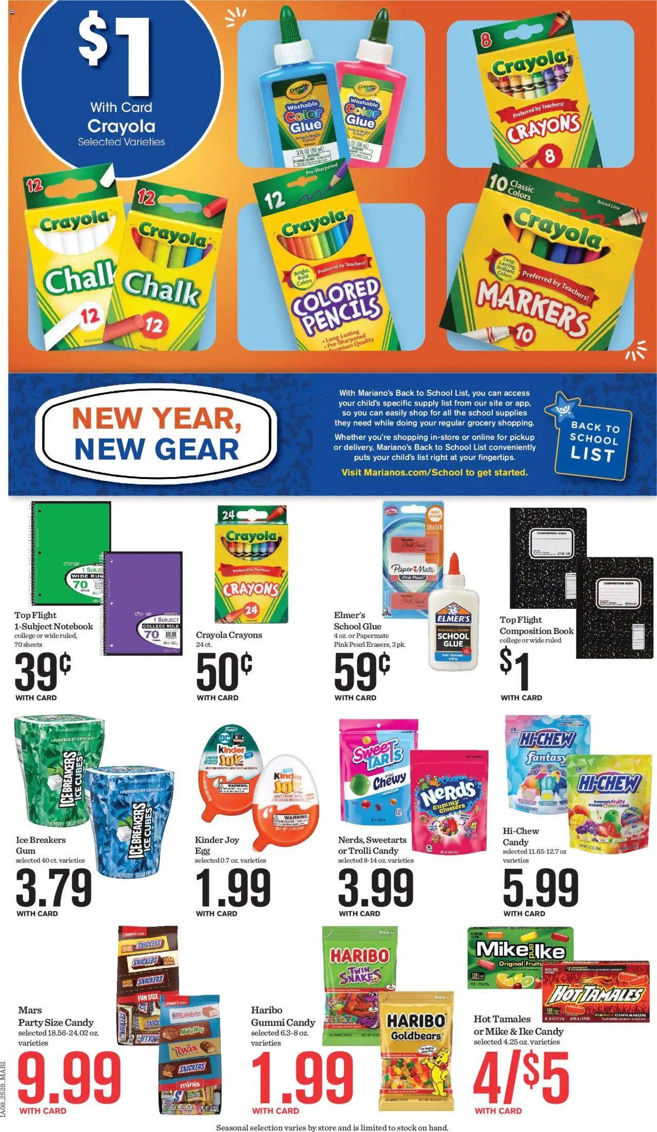 Mariano's Weekly Ad - valid from 20.08.2025 | Page: 13 | Products: Eraser, Cream, Fruits, Notebook
