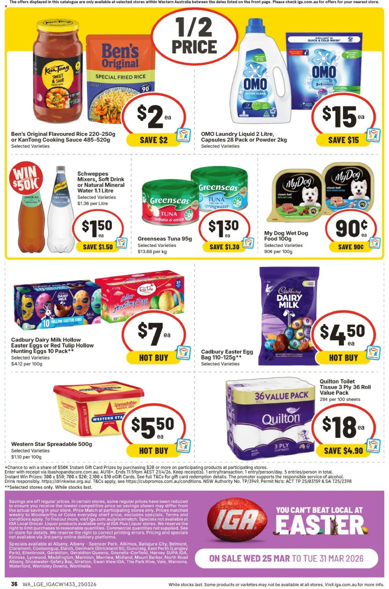 IGA catalogue - valid from 25.03.2026 | Page: 33 | Products: Dairy, Eggs, Water, Bag