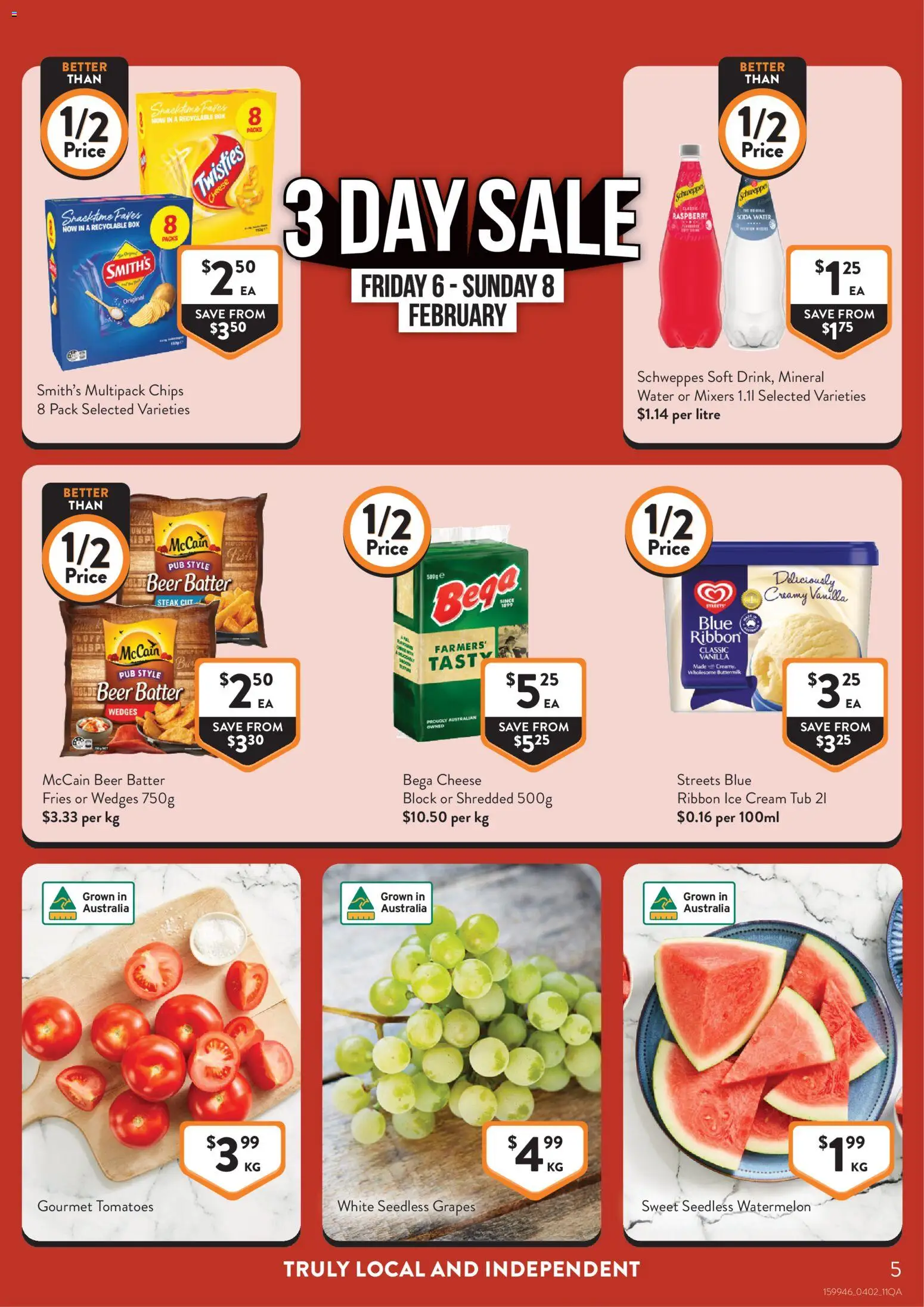 Foodworks catalogue - valid from 04.02.2026 | Page: 5 | Products: Tomatoes, Ice cream, Water, Steak