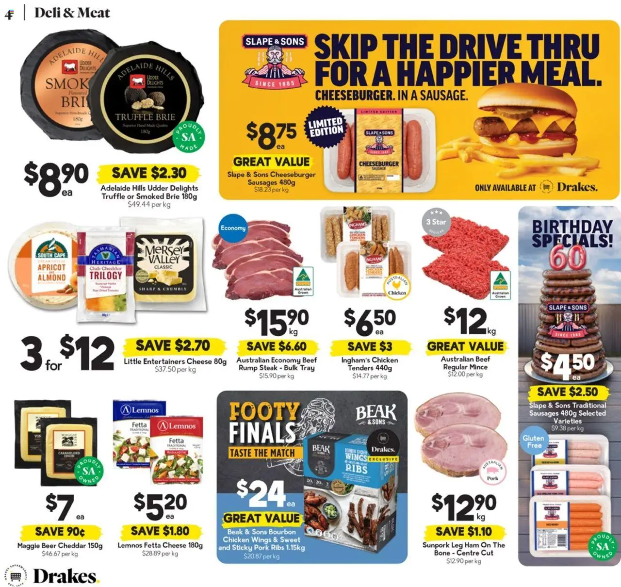 Drakes catalogue - valid from 01.10.2025 | Page: 4 | Products: Handmade, Cheese, Beef, Bourbon
