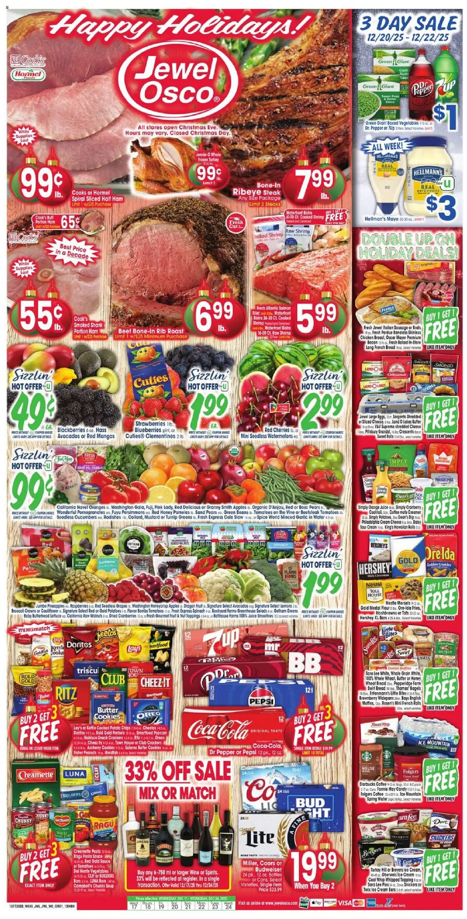Jewel Osco Weekly Ad - IN - valid from 17.12.2025 | Page: 1 | Products: Butter, Juice, Greens, Lime